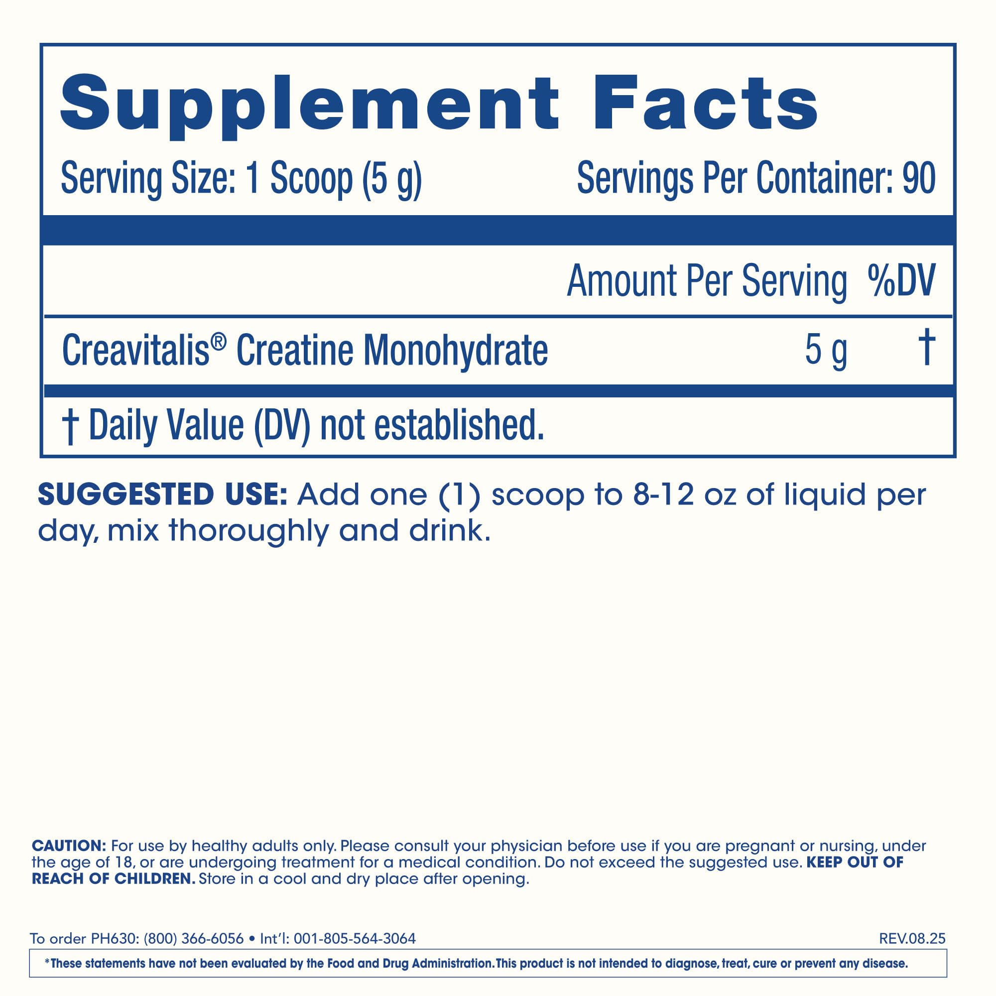 ProHealth Longevity Micronized Creatine. Pharmaceutical Grade Creatine Monohydrate is Easier on Kidneys. Supports Brain Function and Muscle Growth as You Age. 5 g/Serving, 90 Servings, 3 Month Supply ProHealth uk supplements
