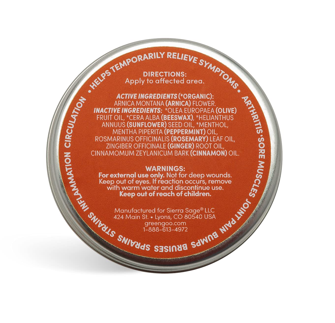 Green Goo Natural Skin Care Salve, Pain Relief with Arnica,1.82 Ounce Large Tin Green Goo uk supplements