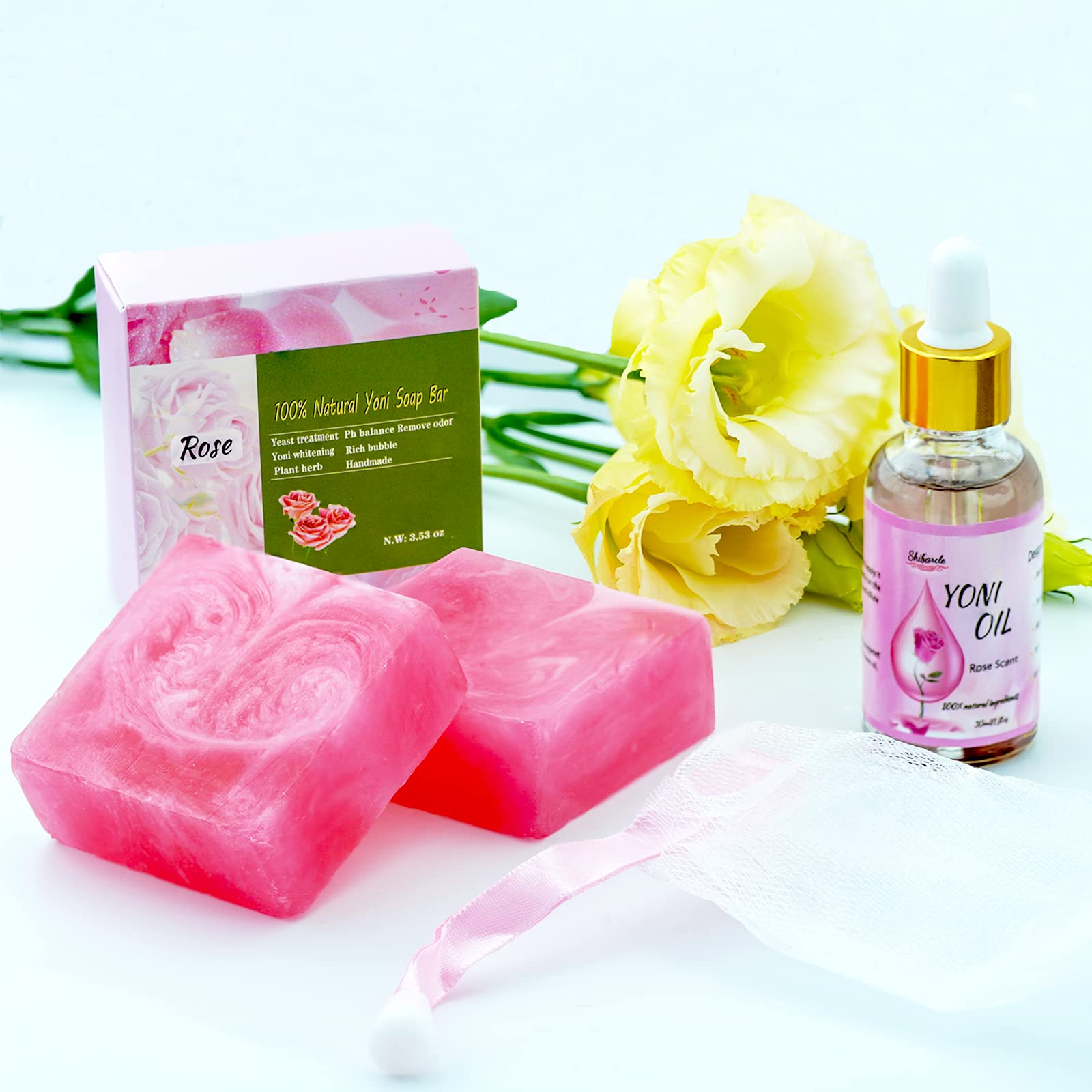 Yoni Soap Bars and Natural Yoni Oil Set, Yoni Oil Vaginal Wash for Women Feminine Wash Vaginial Shibarcle uk supplements