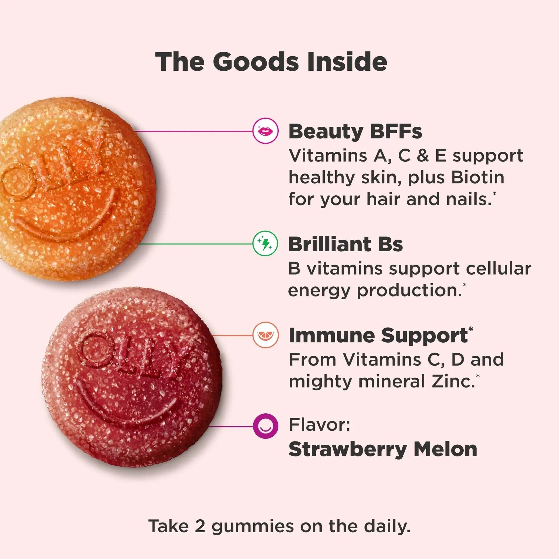 OLLY Teen Girl Multi Gummy, Healthy Skin and Immune Support, 15 Essential Vitamins, Biotin, Zinc, Calcium, Chewable Multivitamin OLLY uk supplements