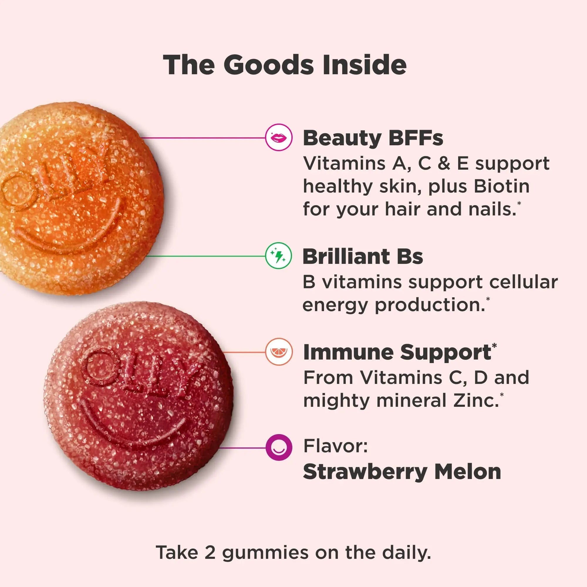 OLLY Teen Girl Multi Gummy, Healthy Skin and Immune Support, 15 Essential Vitamins, Biotin, Zinc, Calcium, Chewable Multivitamin OLLY uk supplements