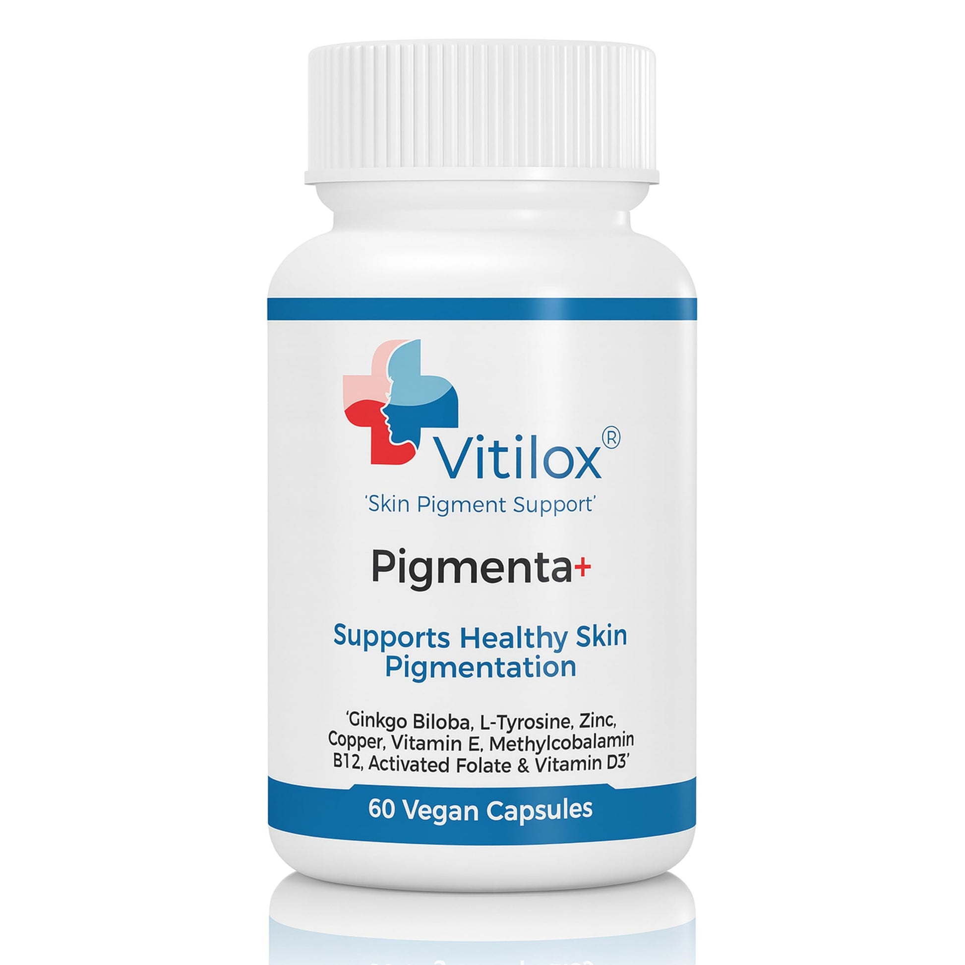 Vitilox Pigmenta+ Advanced, Skin Tone Support Supplement – 60 Tablets | 2 Months | Natural Vitiligo Skin Pigmentation Support | Reduce White Body Spots Vitilox uk supplements
