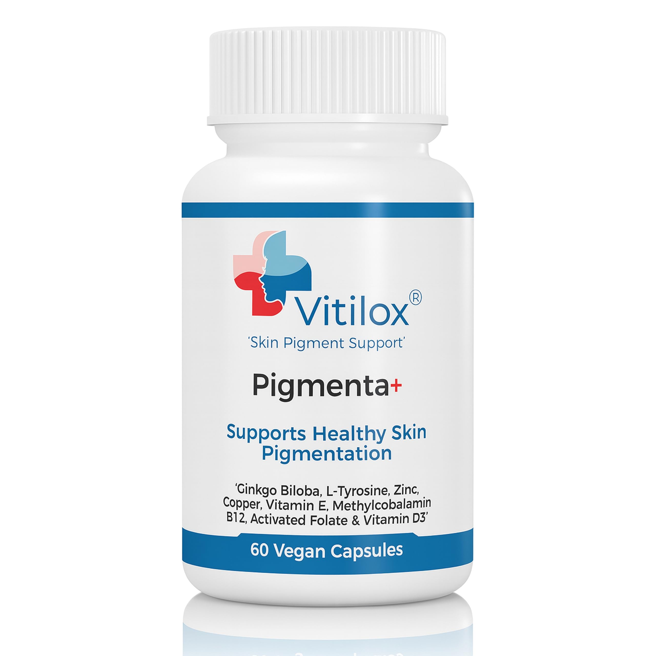 Vitilox Pigmenta+ Advanced, Skin Tone Support Supplement – 60 Tablets | 2 Months | Natural Vitiligo Skin Pigmentation Support | Reduce White Body Spots Vitilox uk supplements