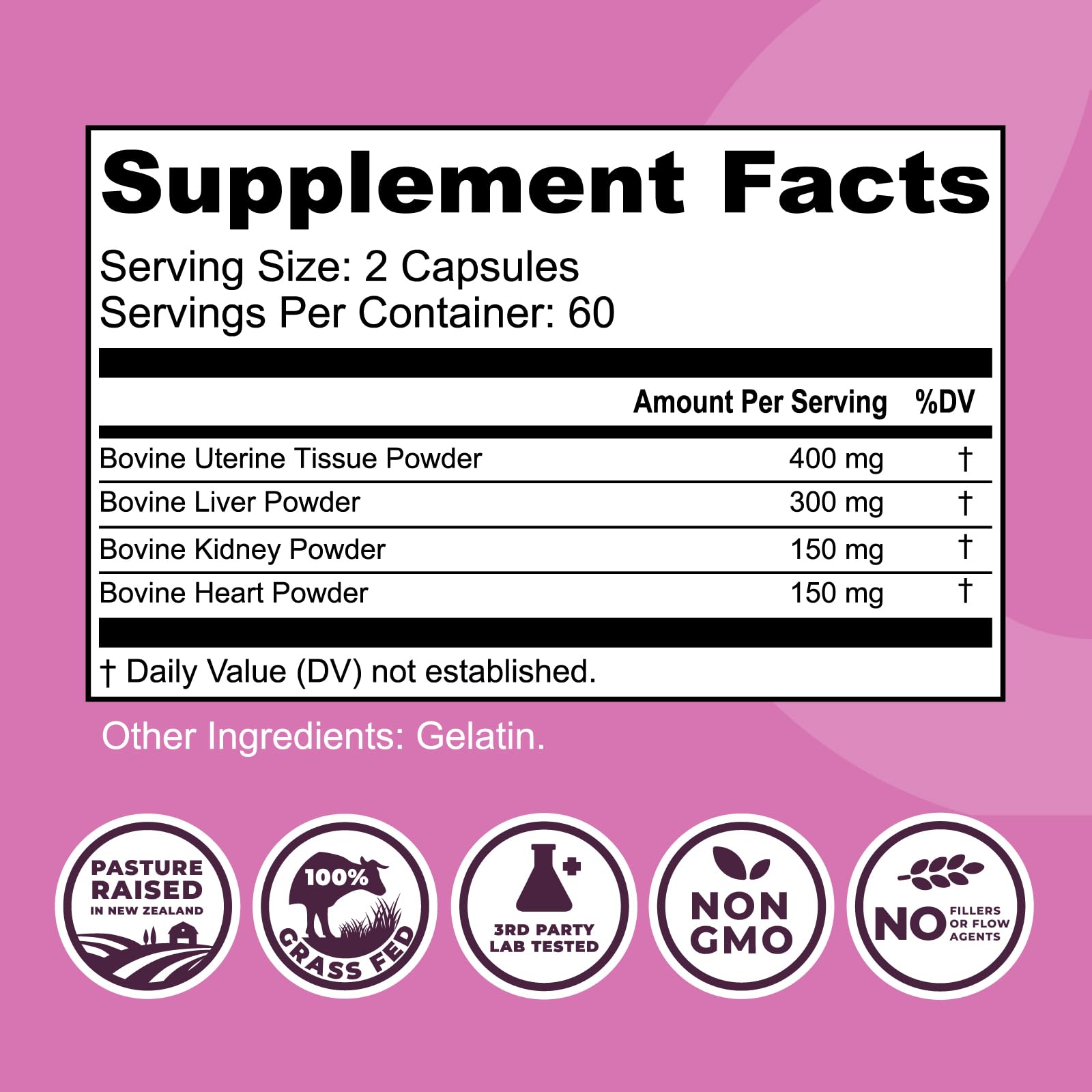 Beef Organ Supplement for Women - Beef Liver, Kidney, Heart and Uterus Tissue, Supports Women's Overall Energy and Health - Pasture Raised in New Zealand - No Fillers or Flow Agents - 120 Capsules Left Coast Performance uk supplements