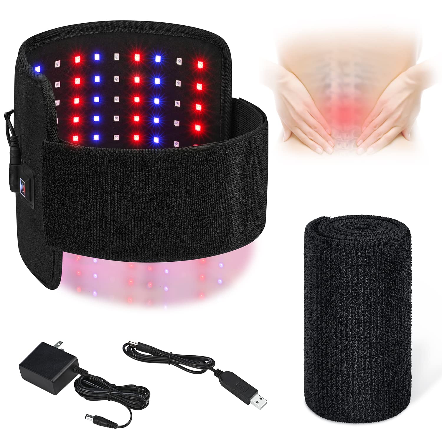 LPSAFP Red Light Therapy Belt for Body, Wearable Device with Blue, red and Near Infrared Light LPSAFP uk supplements