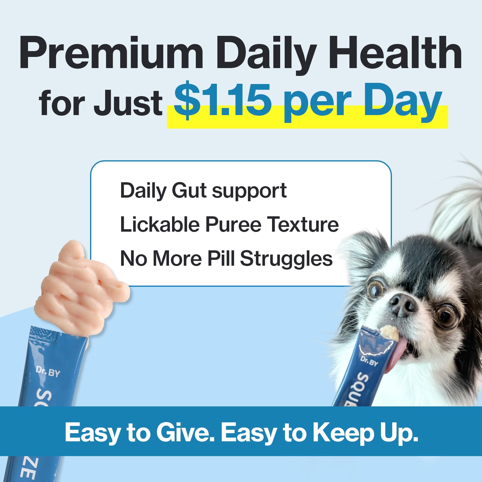 Doctor By Squeeze Probiotics for Dogs Gut Health Immunity Skin&Allergy Care Diarrhea Relief Digestive Stomach Support with L. crispatus KT-11 Lickable Paste Formula Individually Packaged, Chicken Doctor By uk supplements