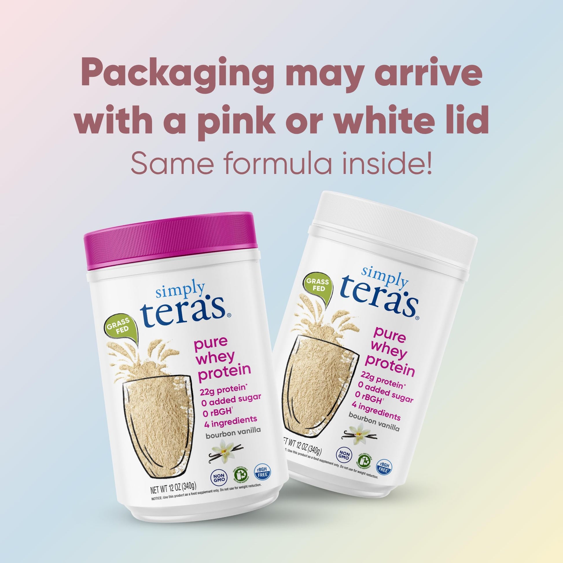 simply tera's Pure Whey Protein Powder - Grass Fed Vanilla Whey Protein Powder, Clean, Made Without Artificial Sweeteners, Non-GMO, Kosher, rBGH-Free, Soy-Free - 24 Oz simply tera's uk supplements