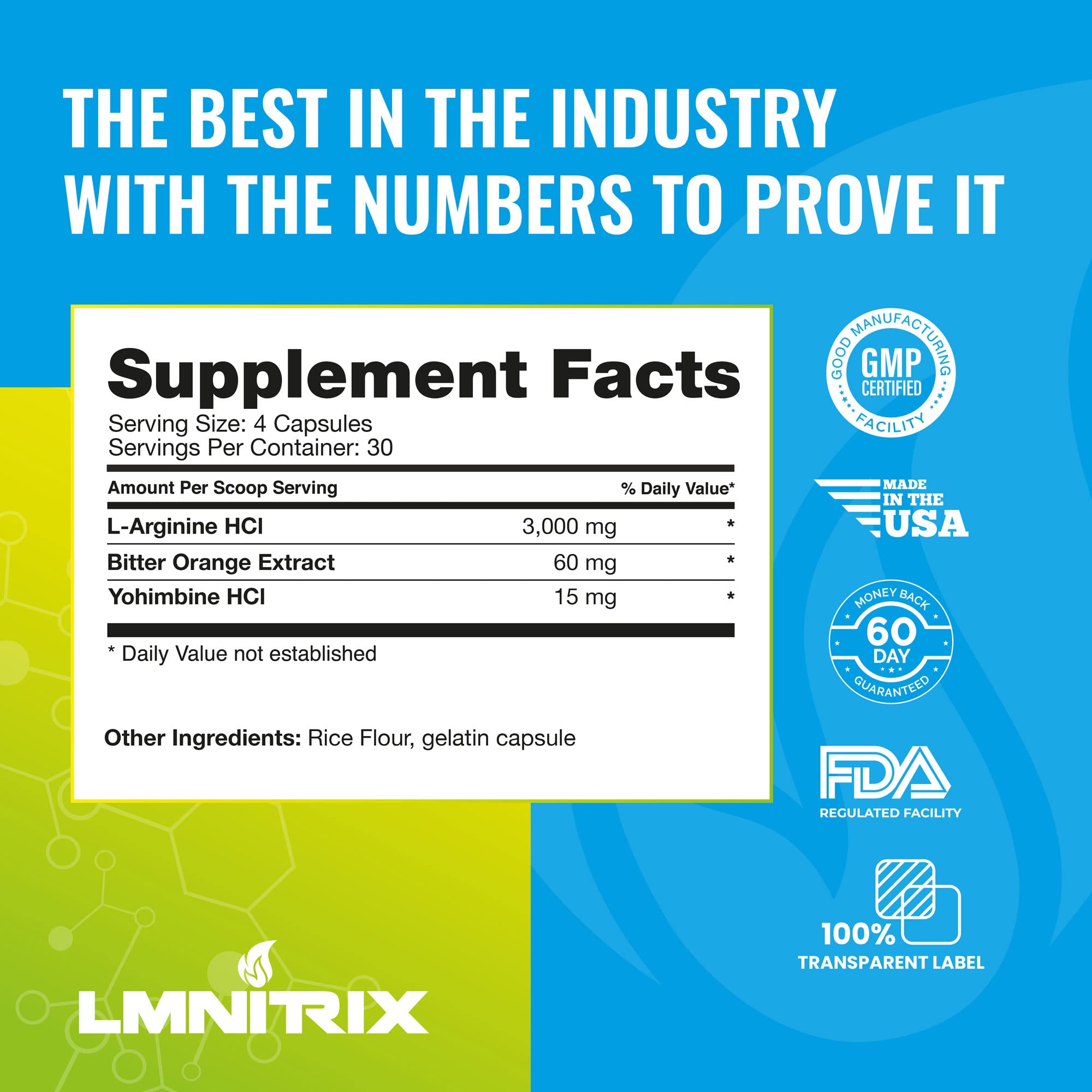 LMNITRIX VEINZ OG Nitric Oxide Booster Pills with Yohimbe Pump Supplement N.O. Mens LMNITRIX uk supplements