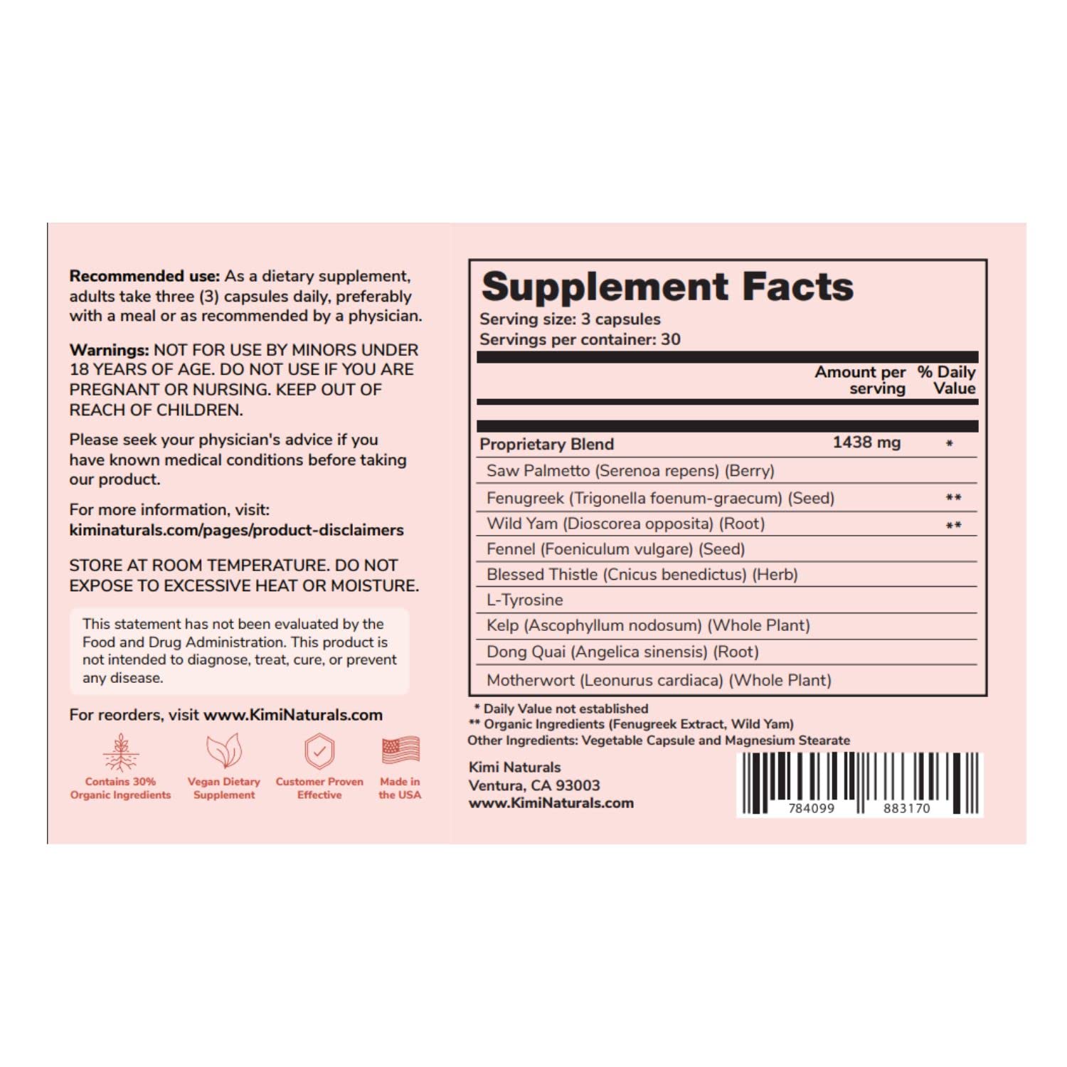 KIMI Naturals Breast Max Plus - Breast Enhancement Pills | Breast Enlargement Supplements with Fenugreek, Breast Growth, Supports Breast Firmness | 90 Capsules KIMI uk supplements