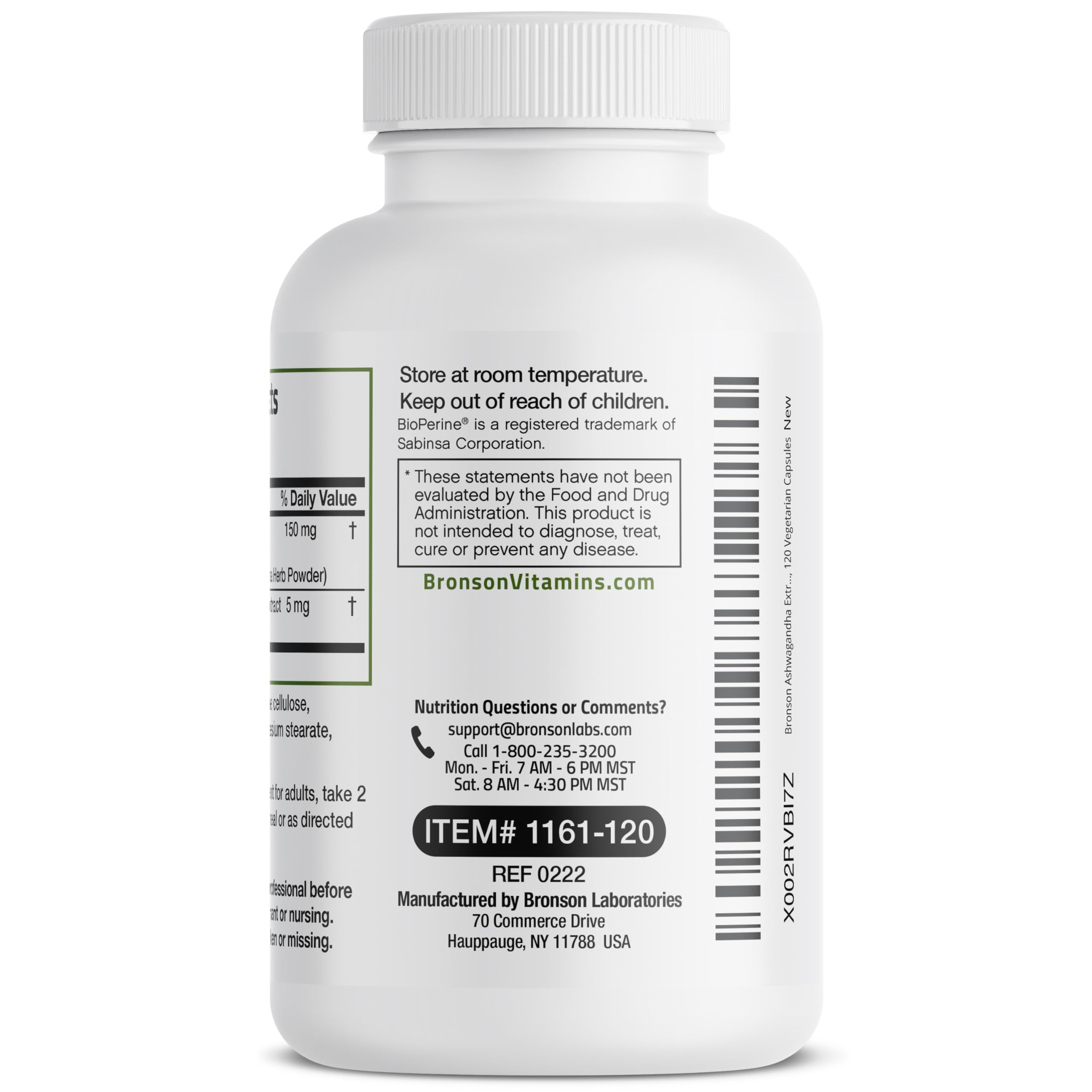 Bronson Ashwagandha Extra Strength Stress & Mood Support with BioPerine Bronson uk supplements