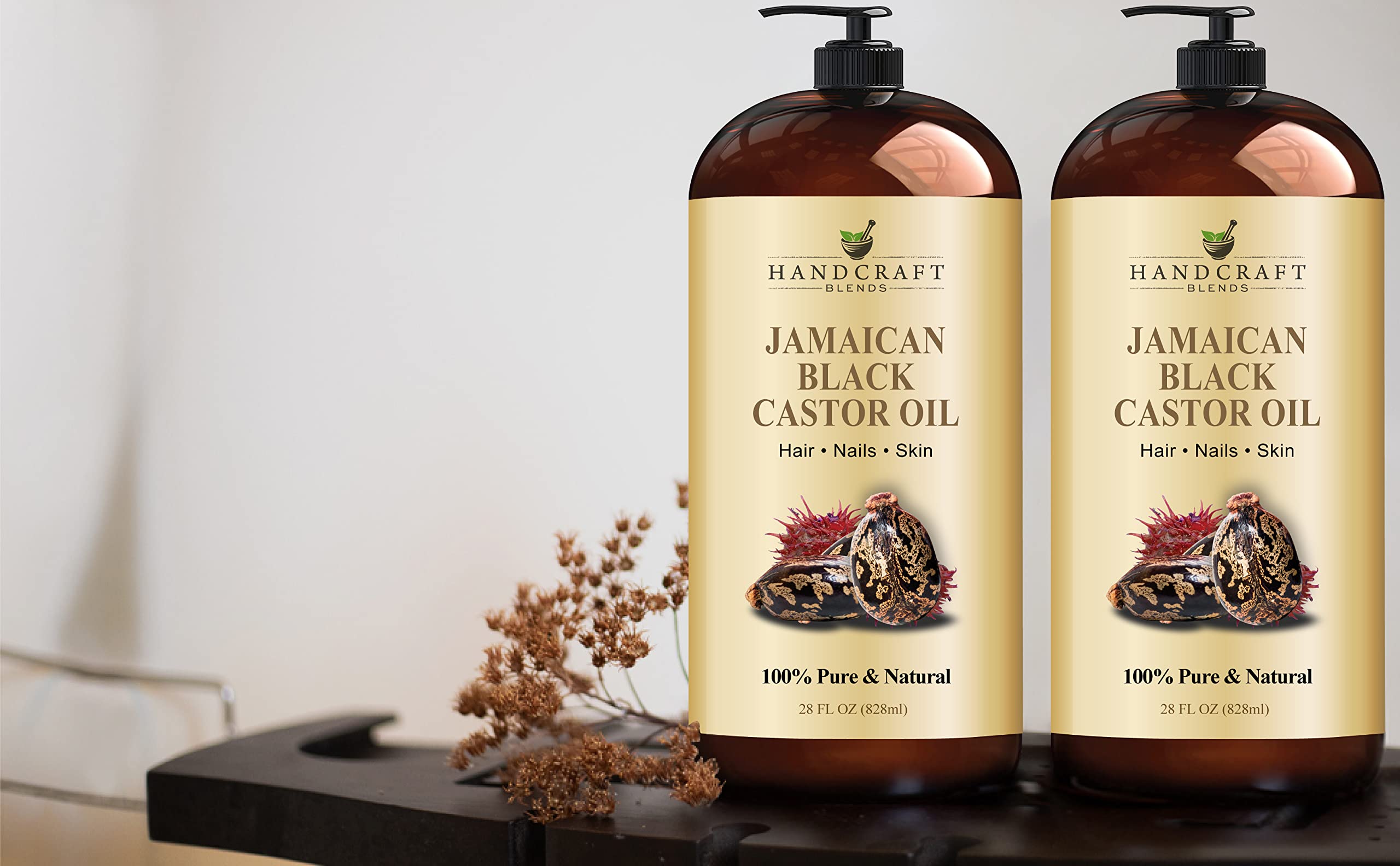 Handcraft Blends Jamaican Black Castor Oil for Hair Growth, Eyelashes and Eyebrows Handcraft Blends uk supplements
