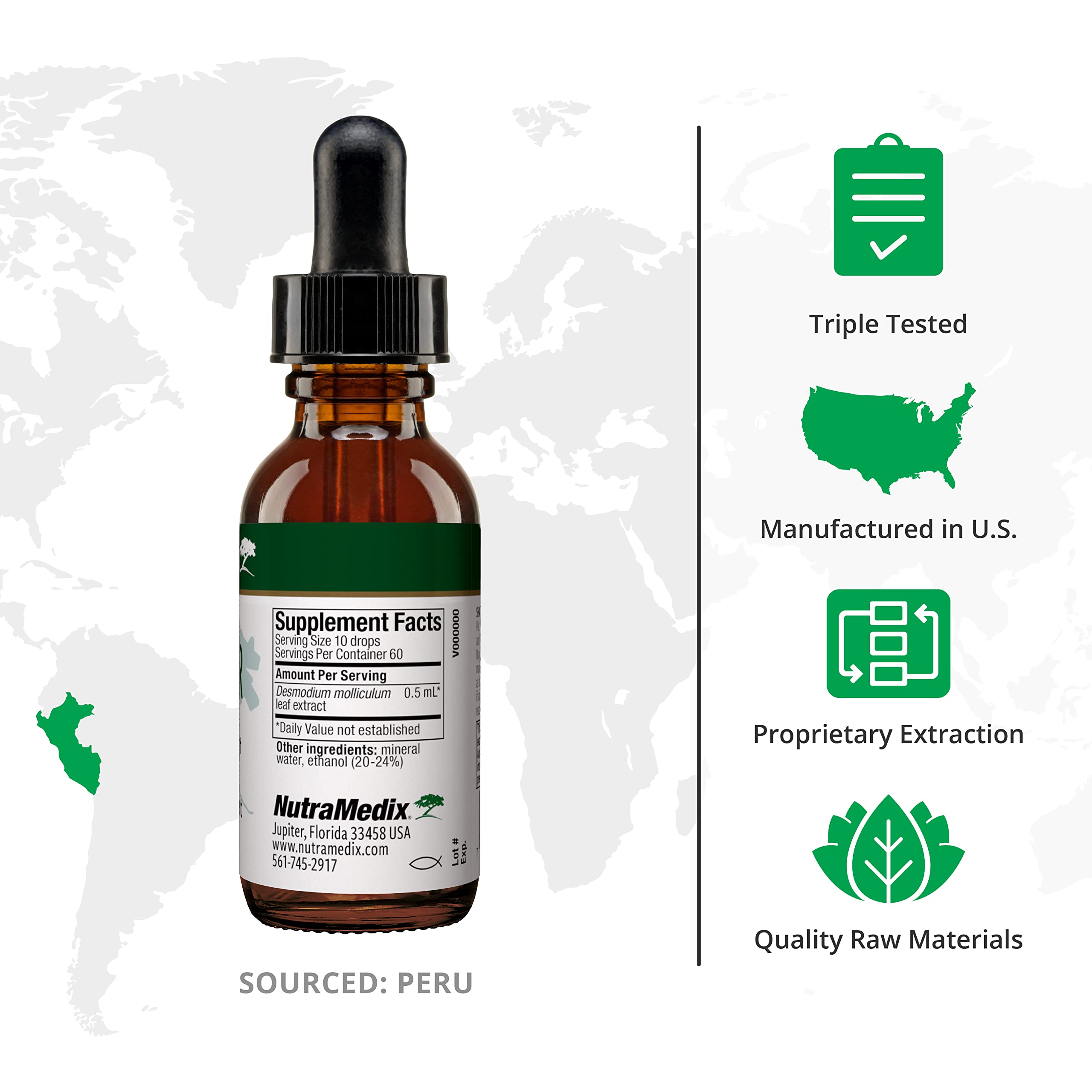 NutraMedix Burbur Detox Support Supplement - Desmodium Molliculum Extract Drops NutraMedix uk supplements