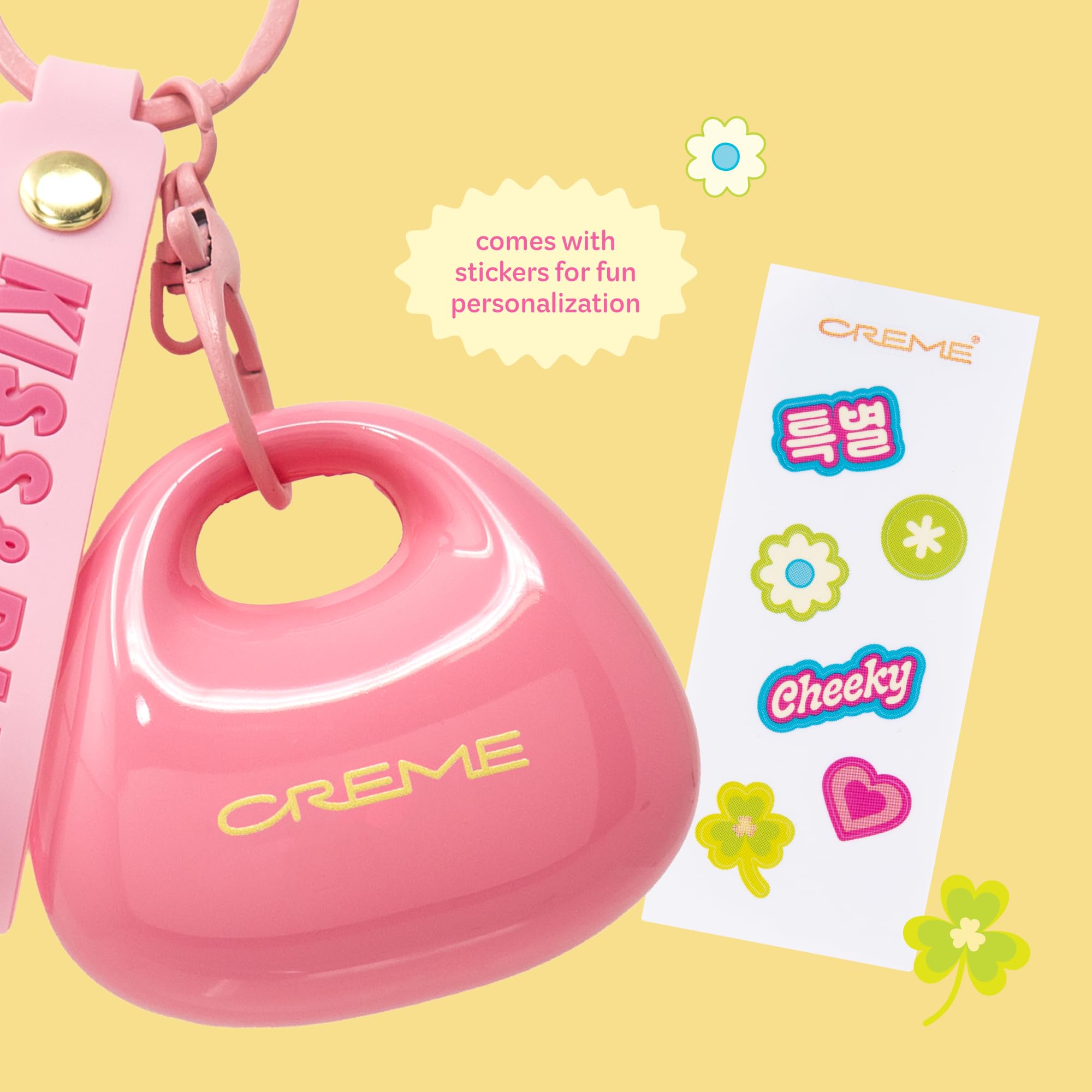The Crème Shop Kiss & Blush Tinted Lip Balm & Blush, Korean Makeup for Lips & Cheeks, Cute Charm Key Chain, Hydrating, Long Lasting Tint, Aloe, Squalane (Cherry Squeeze) The Crème Shop uk supplements