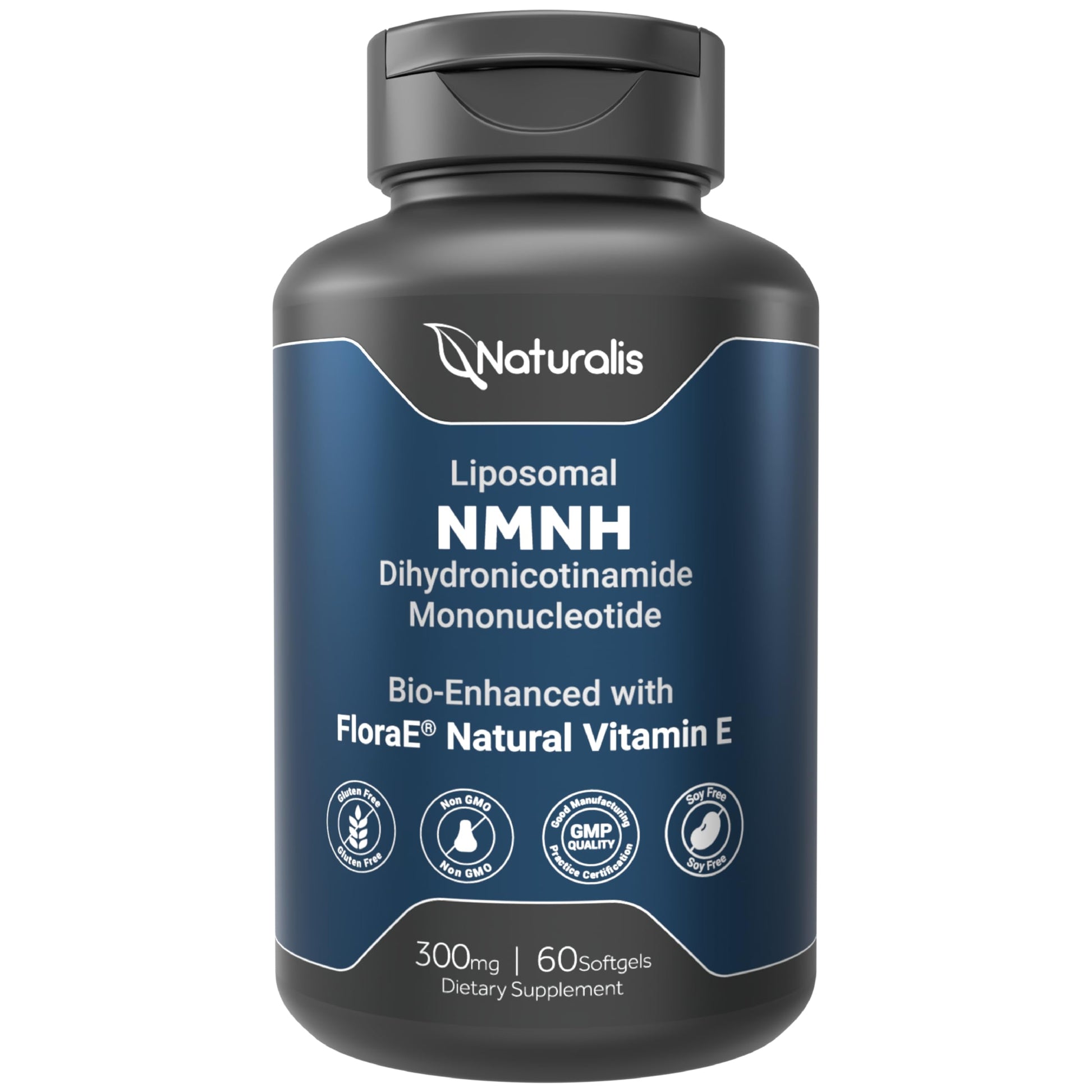 Naturalis Liposomal NMNH 300mg (NMN Alternative) | Boost NAD+ Levels & Support Healthy Aging* | Bioenhanced with Vitamin E for Advanced Absorption, Stability & Antioxidant Protection* | 60 Softgels Naturalis uk supplements