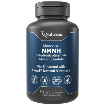 Naturalis Liposomal NMNH 300mg (NMN Alternative) | Boost NAD+ Levels & Support Healthy Aging* | Bioenhanced with Vitamin E for Advanced Absorption, Stability & Antioxidant Protection* | 60 Softgels Naturalis uk supplements