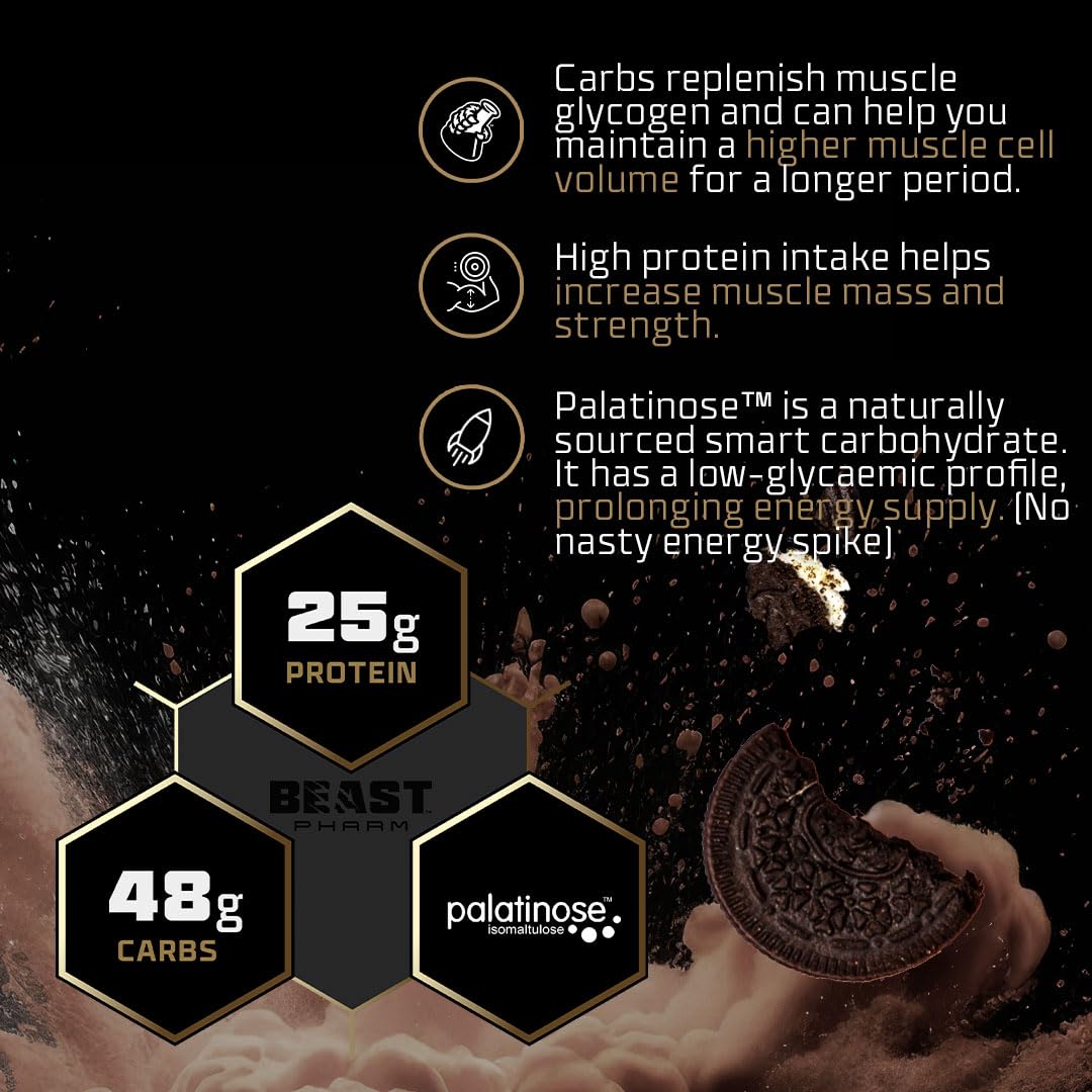 Beast Pharm | Recover Whey Protein Powder | 2.4kg/30 Servings | Cookies & Cream Beast Pharm uk supplements