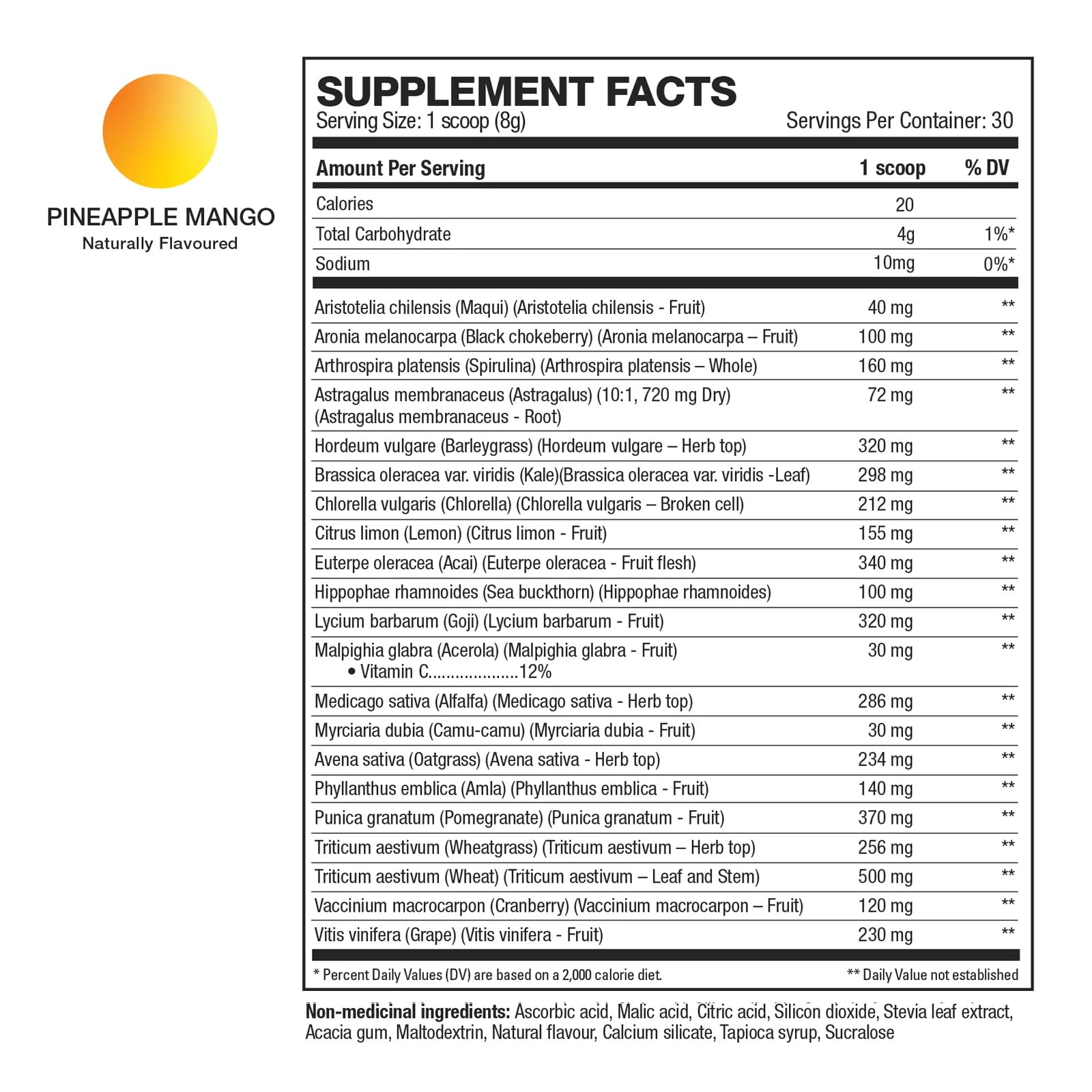 HD MUSCLE GreensHD Premium Daily Greens | Organic Superfood Blends | for Immune Support & Digestion | with Spirulina, Chlorella, & Adaptogenic Herbs | 30 Servings (Pineapple Mango) HD MUSCLE uk supplements
