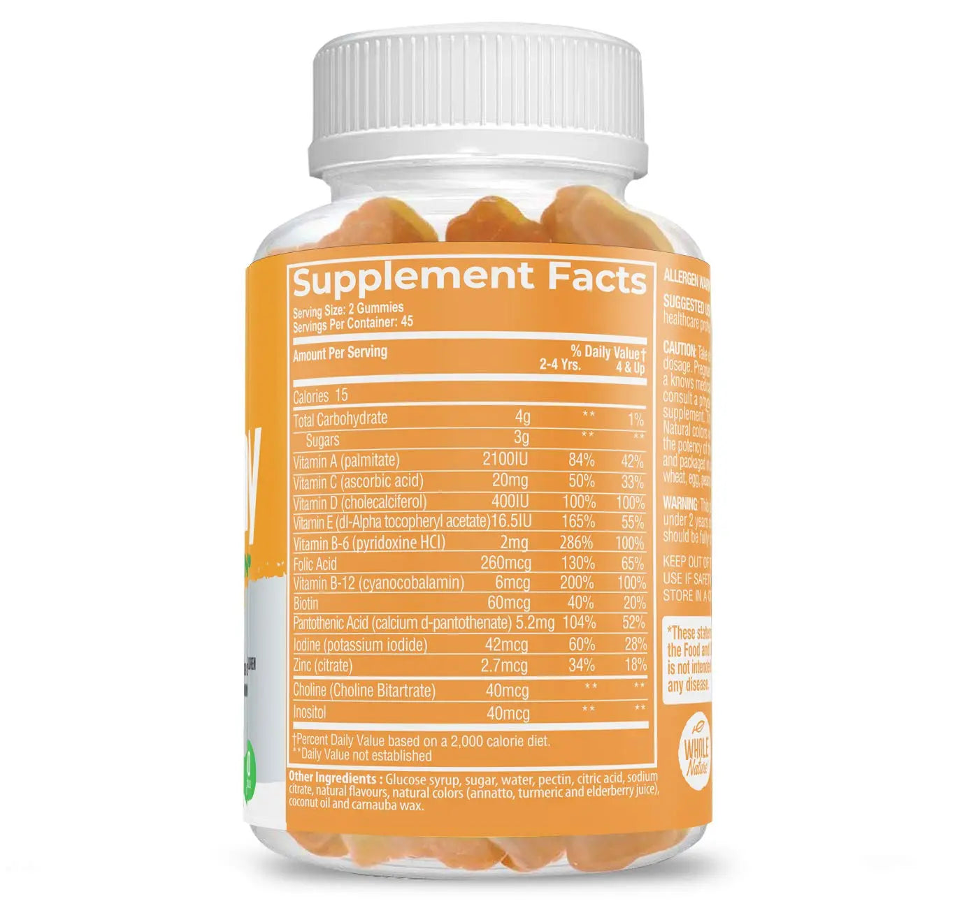 Whole Nature Kids Gummy Multivitamin - Complete Daily Essentials Childrens Vitamins and Minerals for Overall Wellness, 90 Gummies Whole Nature uk supplements
