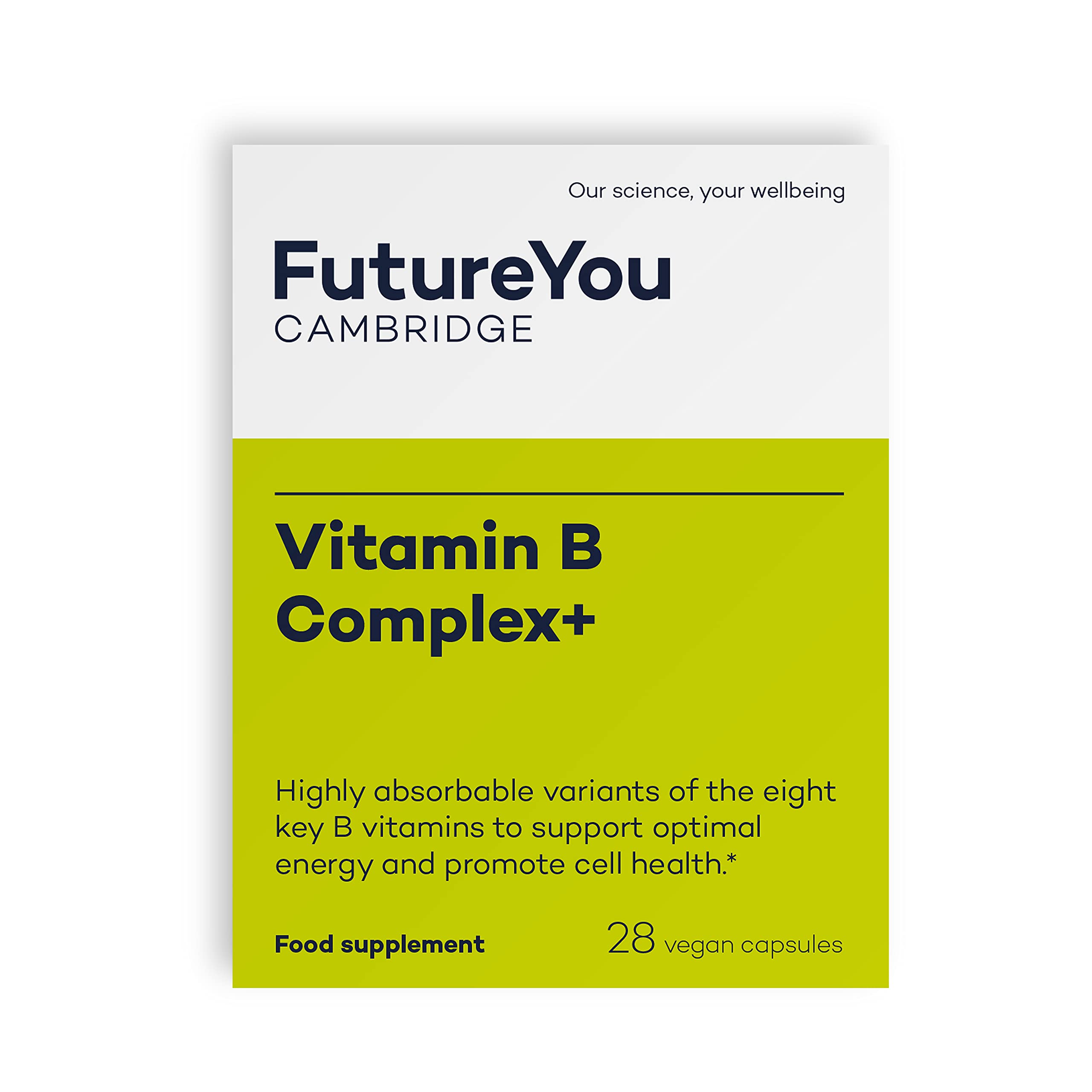 Vitamin B Complex+ Supplements – 8 Key B Vitamins for Optimal Cell Health – Energy Capsules FutureYou Cambridge uk supplements