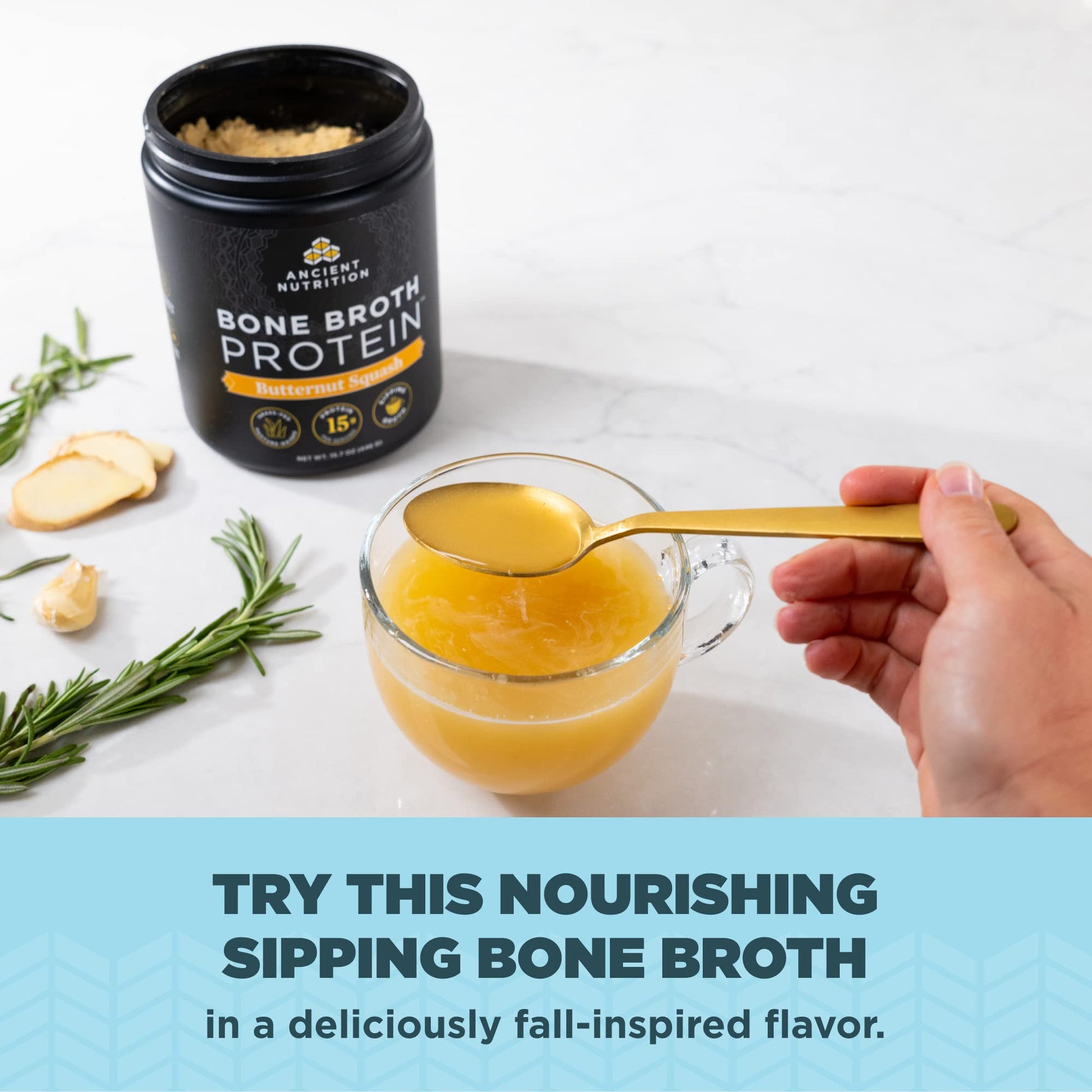 Ancient Nutrition Bone Broth Protein Powder, Butternut Squash, Grass-Fed Chicken Ancient Nutrition uk supplements