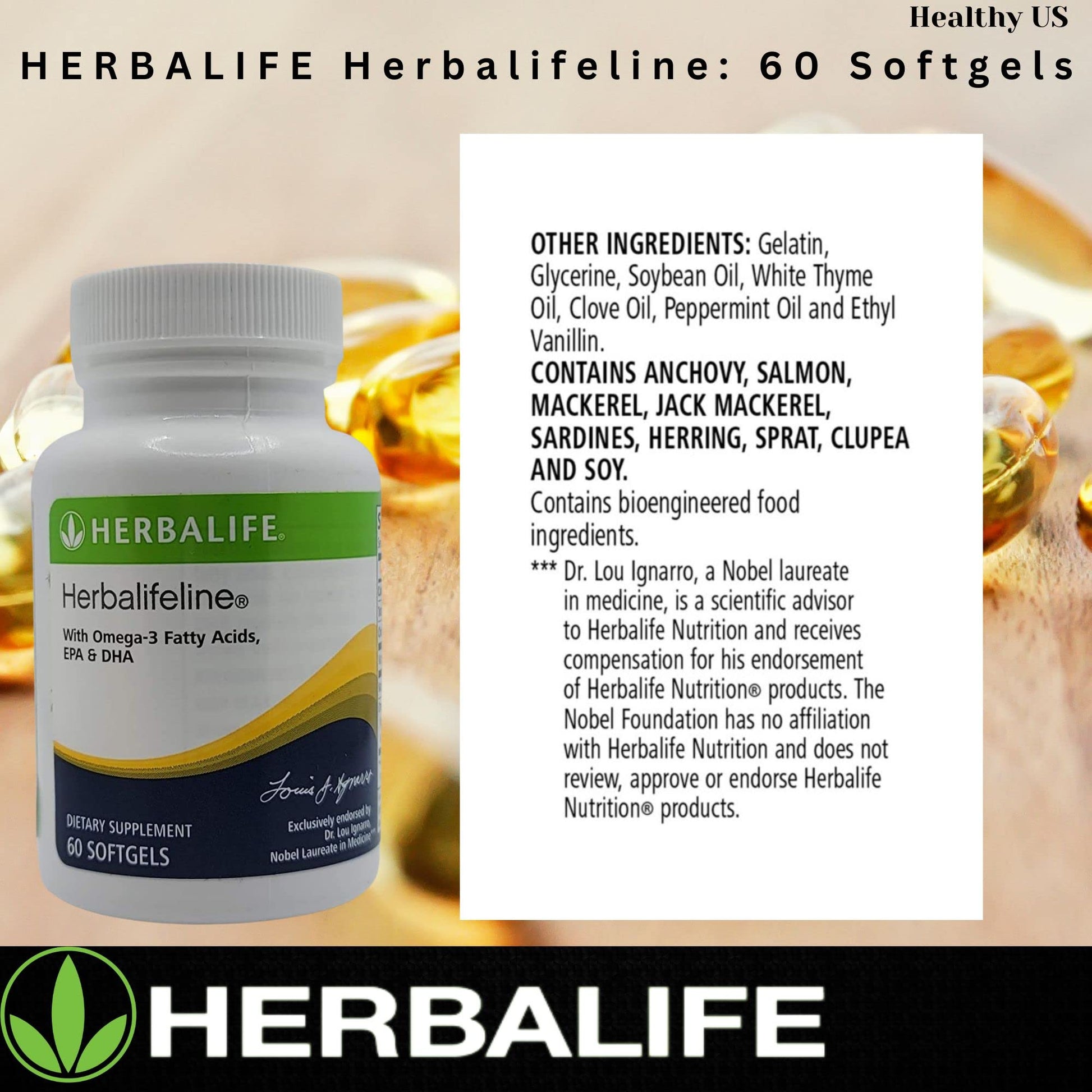 Herbalife Herbalifeline: 60 Softgels with Vitamin E, Marine Lipid Complex, Omega-3 Fatty Herbalife uk supplements