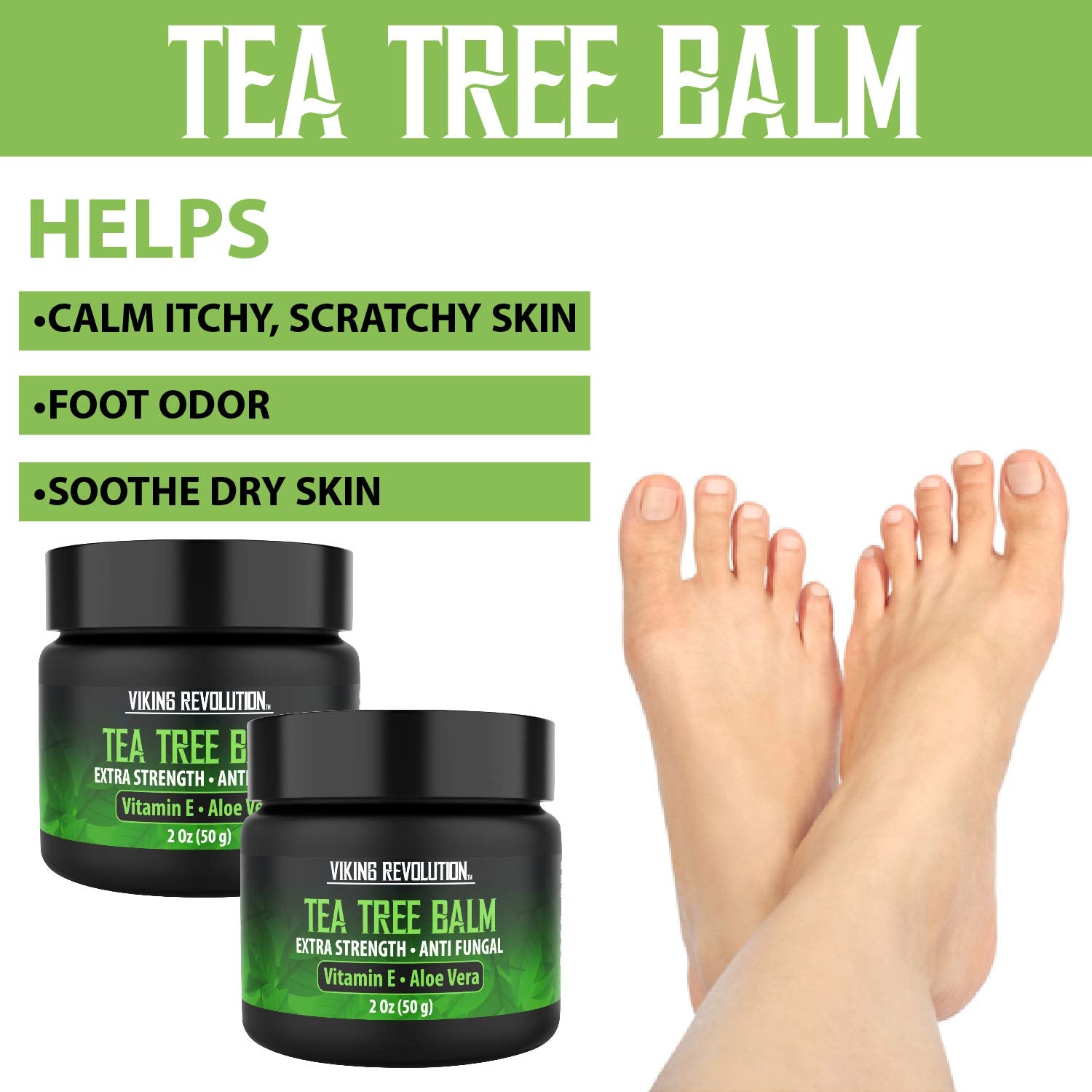 Viking Revolution Tea Tree Oil Cream - Super Balm Athletes Foot Cream - for Eczema Viking Revolution uk supplements