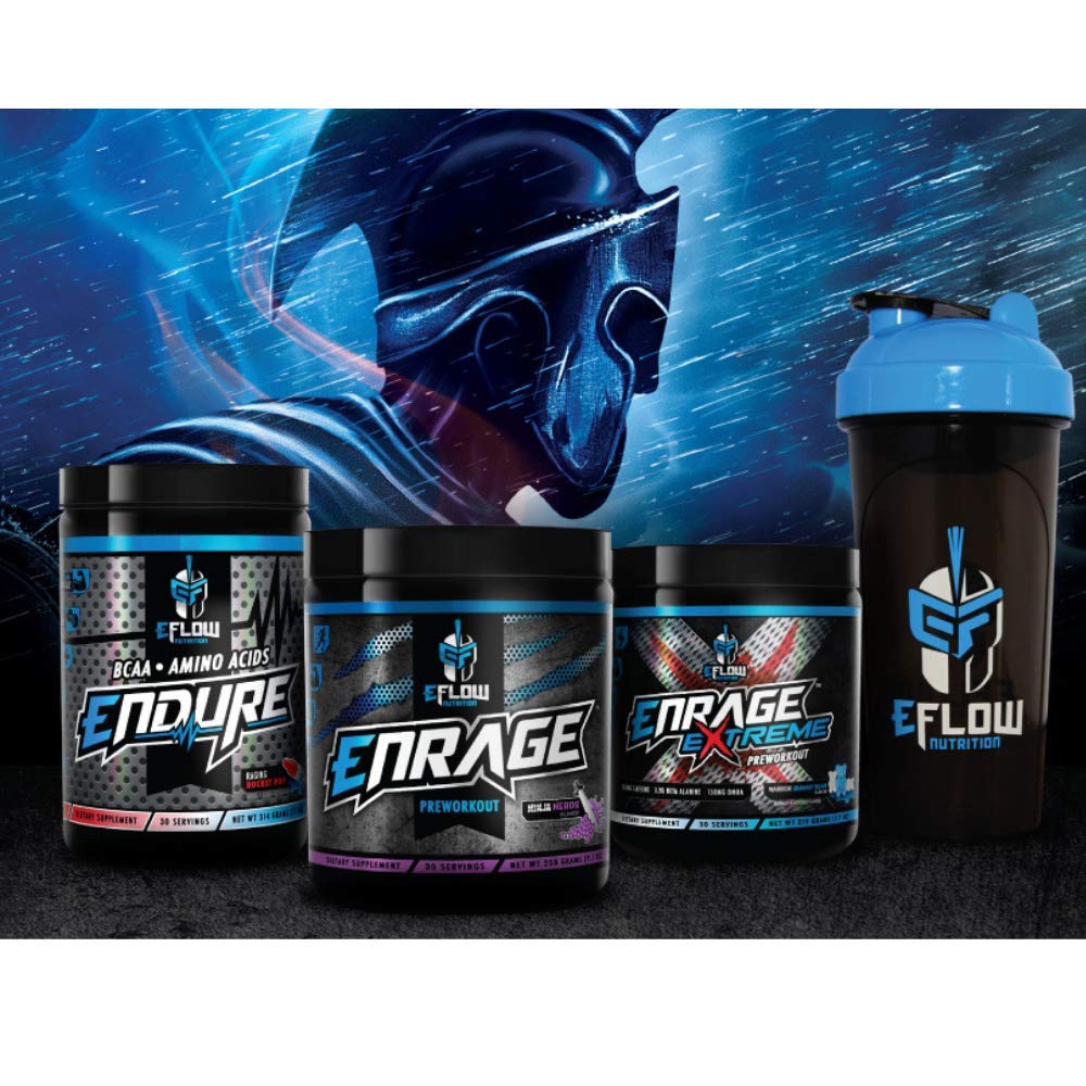 eFlow Nutrition ENRAGE Pre Workout - Energy, Focus, Pumps, and Strength - Ninja Nerds eFlow Nutrition uk supplements