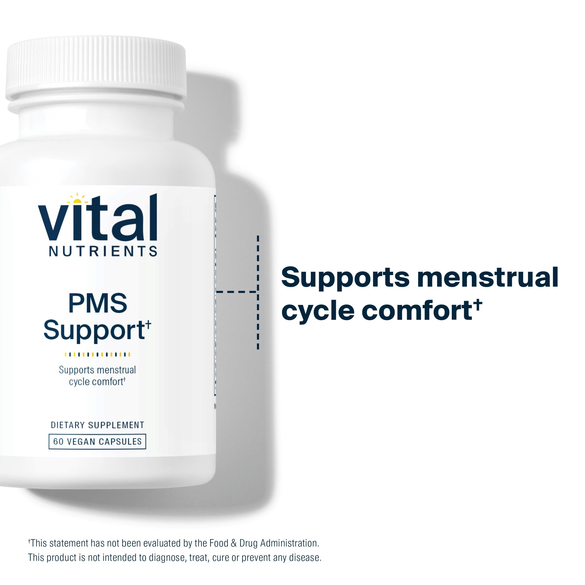Vital Nutrients PMS Support - Vitex Berry & Passionflower Extract for Premenstrual Support & Hormone Balance* - Vitamin B6 PMS Supplements - Gluten, Dairy, Soy Free - Non-GMO - 60 Capsules Vital Nutrients uk supplements