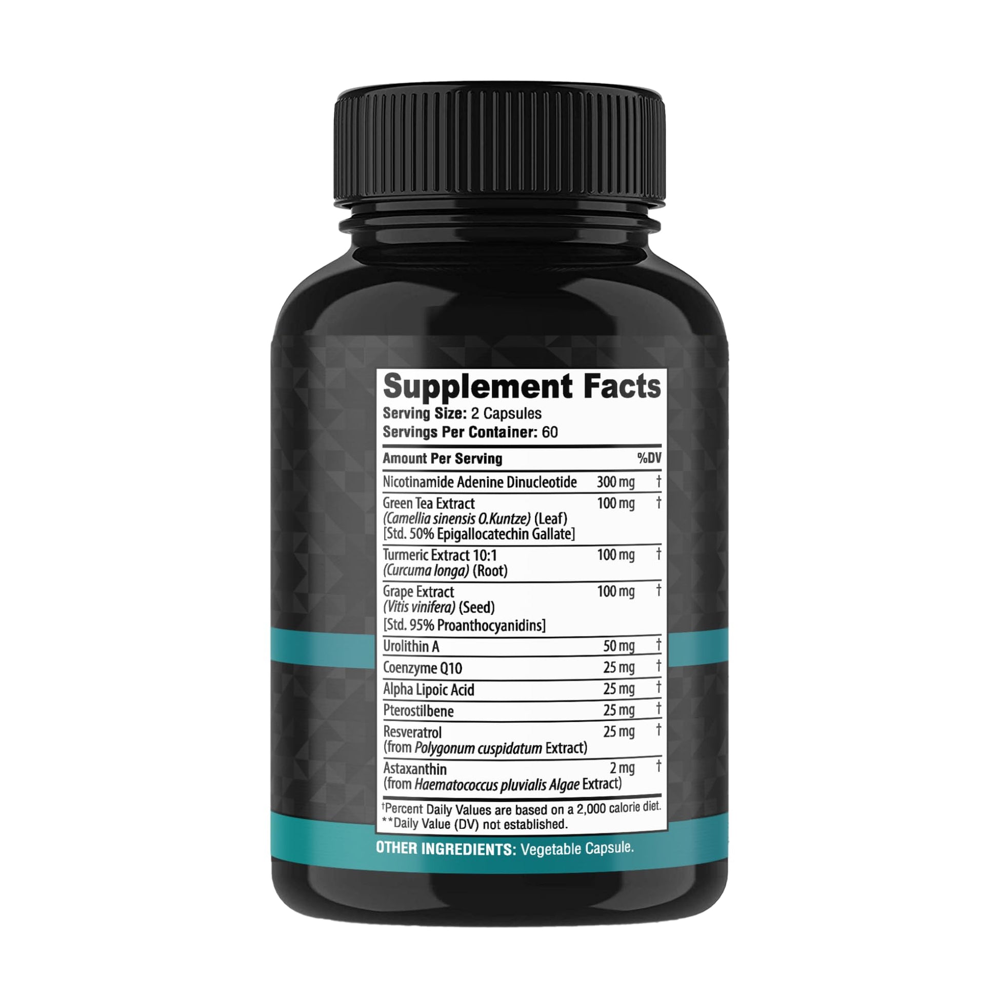 NAD+ Supplement Complex – NAD Supplement+ 300 mg with Astaxanthin, Urolithin A, Resveratrol, CoQ10 & Antioxidant Blend – Cellular Energy, Mitochondrial Support – 120 Count (Pack of 1) Vitabem uk supplements