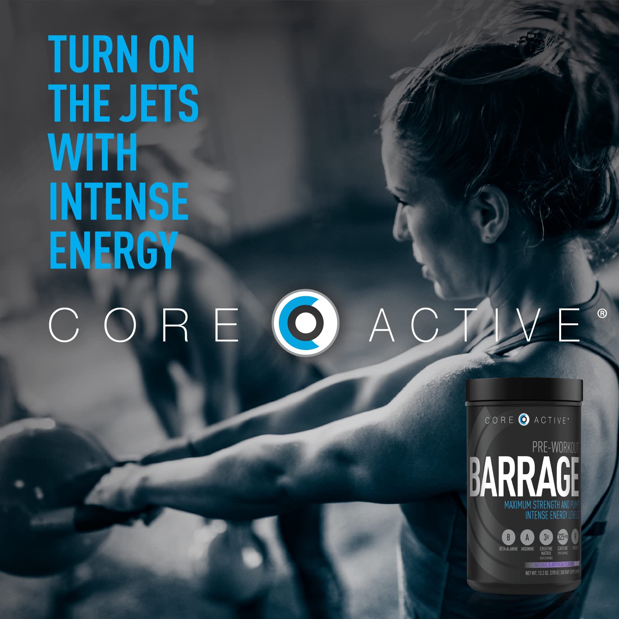 (CORE)ACTIVE Barrage Pre Workout Powder - Preworkout for Women & Men, Creatine (CORE)ACTIVE uk supplements