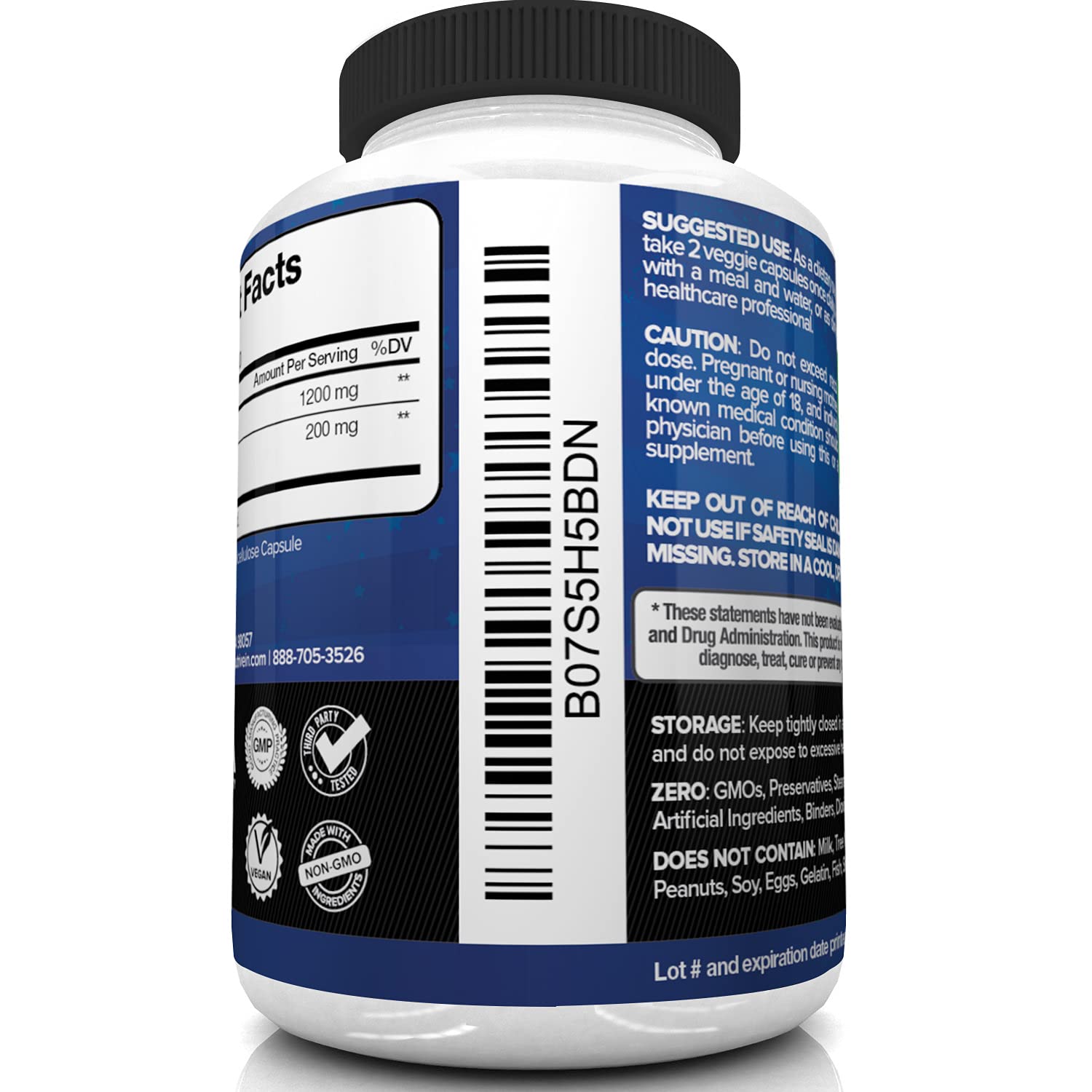 Nutrivein Premium Berberine HCL 1200mg Plus Organic Ceylon Cinnamon - 120 Capsules Nutrivein uk supplements