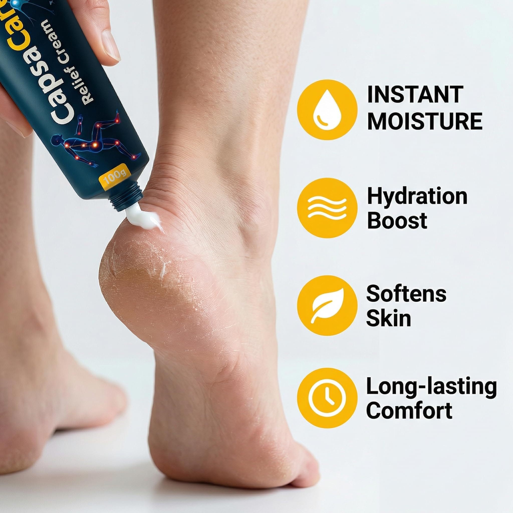 CapsaCare Neuropathy Relief Cream - with Capsaicin & Arnica, Menthol for Muscle & Joint Comfort, Fast Absorbing Formula for Feet, Hands, Legs, and Waist (2Pcs) MCArthur uk supplements