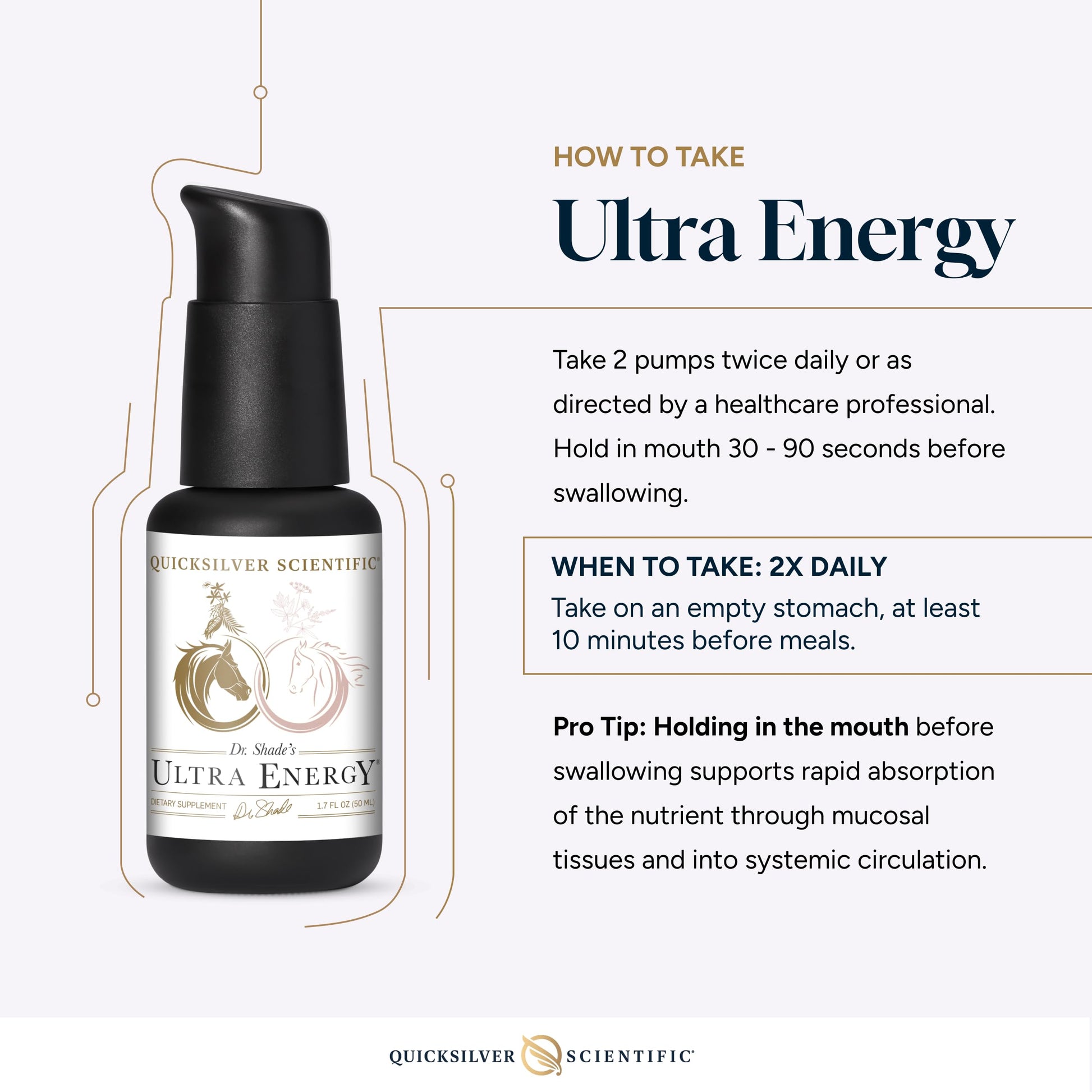 Quicksilver Scientific Dr. Shade's Ultra Energy - Liposomal Adaptogenic Adrenal, Cognitive Support Supplement with Rhodiola, Reishi, Ashwagandha for Women + Men (1.7 fl oz / 50ml) Quicksilver Scientific uk supplements