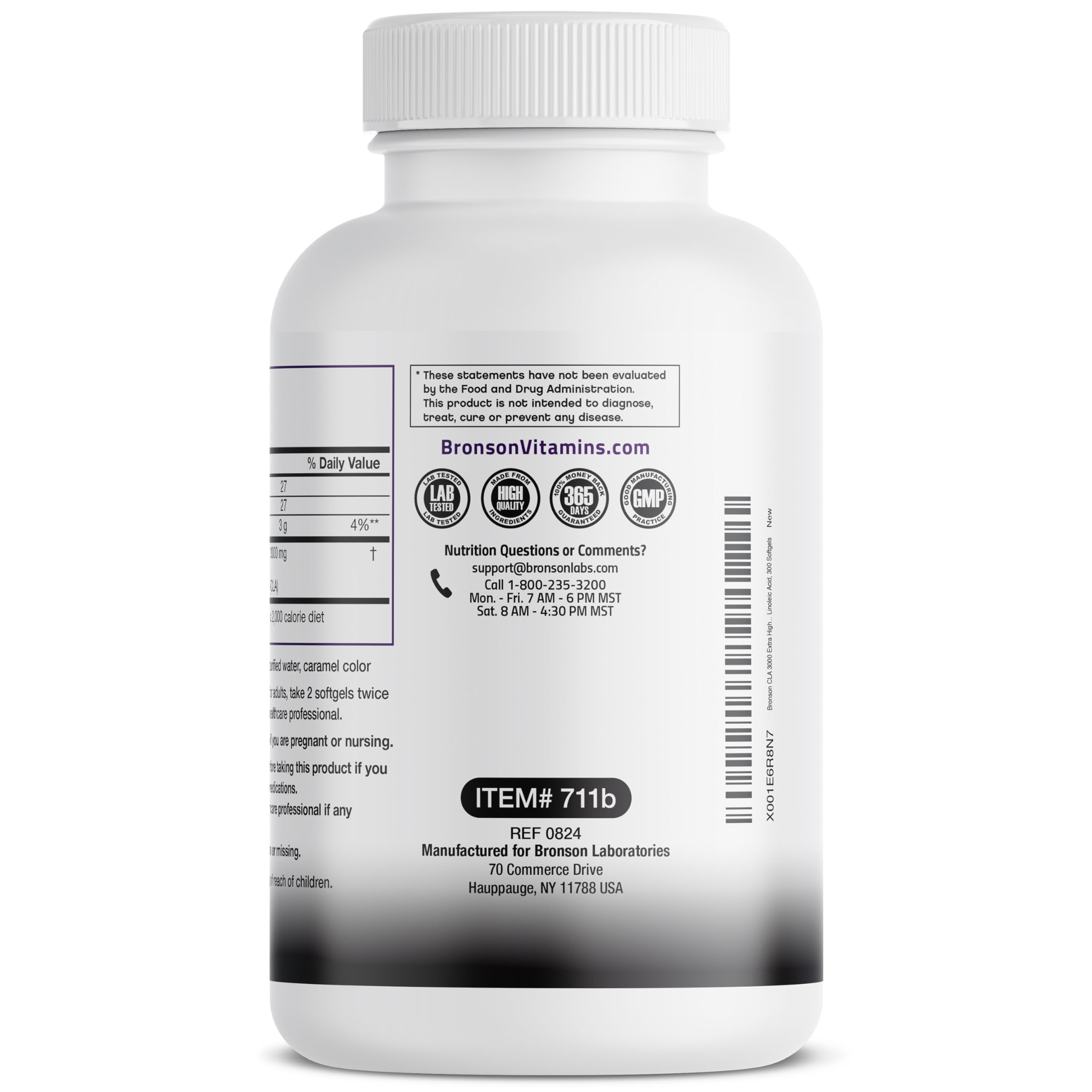 Bronson CLA 3000 Extra High Potency Supports Healthy Weight Management Lean Muscle Mass Non-Stimulating