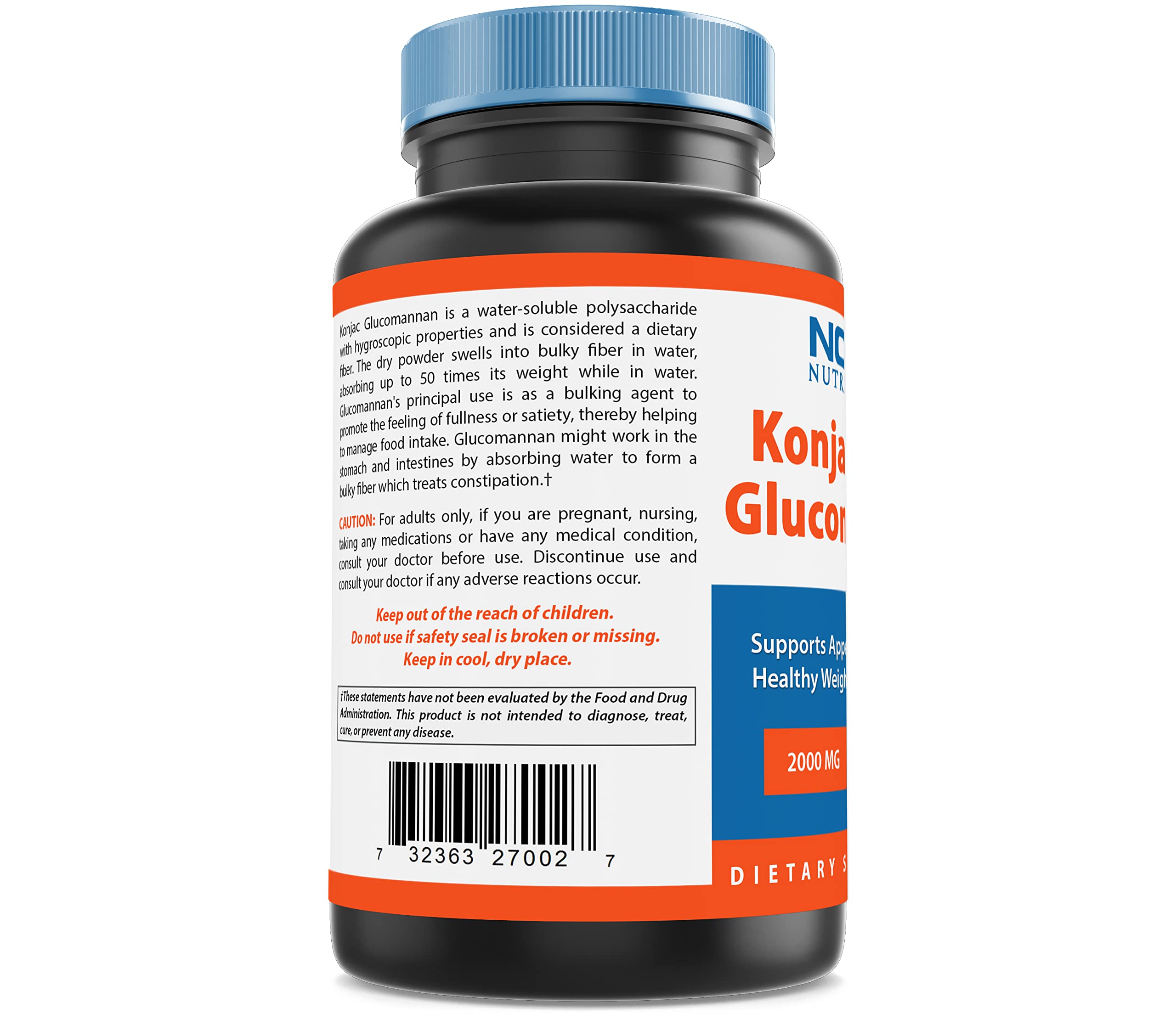 Nova Nutritions 2 Pack Konjac Root Glucomannan Capsules 2000 mg/Serving Veggie Caps Nova Nutritions uk supplements
