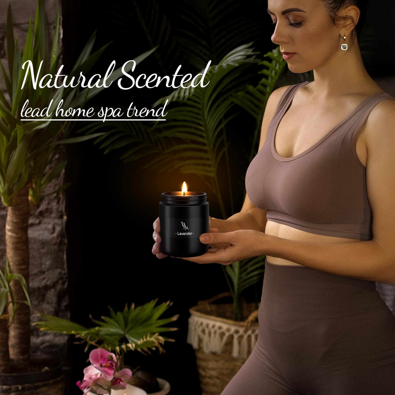 2 Pack Scented Candles for Home Scented, Strong Fragranced Aromatherapy Candles - 6 Oz TranquilBliss uk supplements