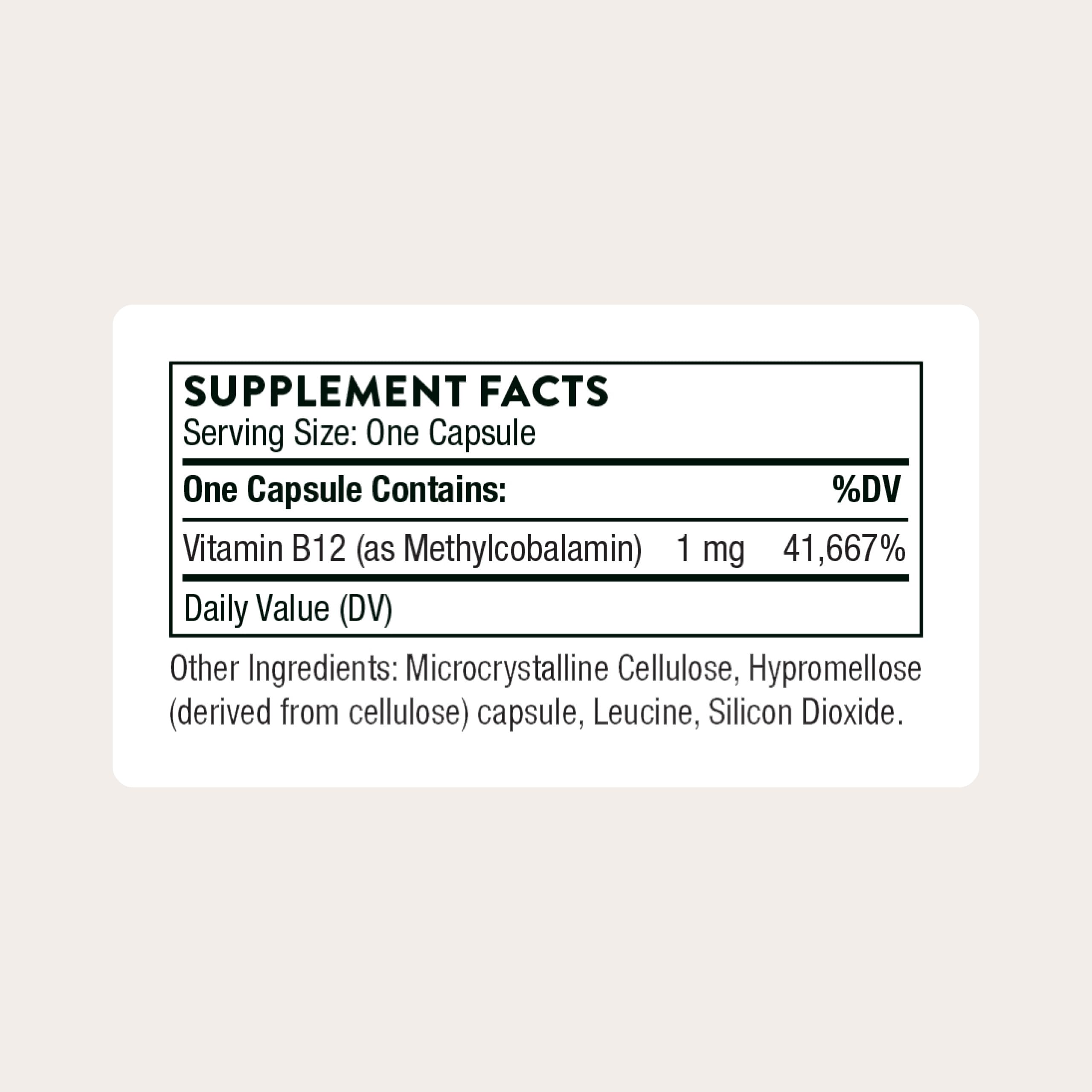 THORNE - Vitamin B12 - as Methylcobalamin - Supports Heart & Nerve Health, Blood Cell Function, Healthy Sleep & Methylation* - Gluten, Dairy & Soy-Free - 60 Servings THORNE uk supplements