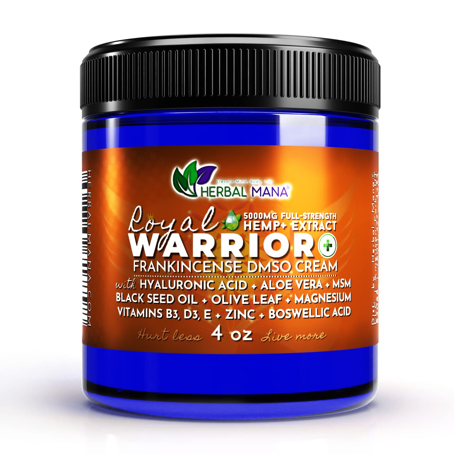 Herbal Mana Royal Warrior with 5000mg Hemp Lotion - 99.9% Pure DMSO Cream Herbal Mana uk supplements