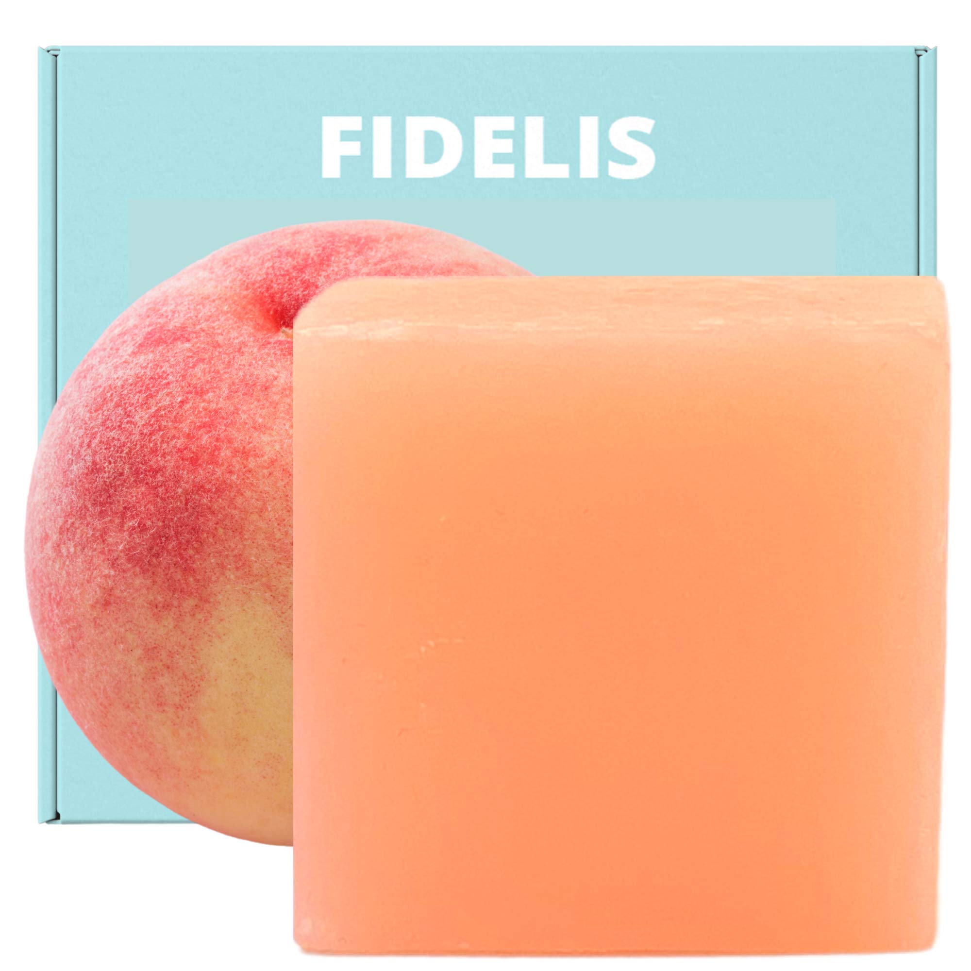 Fidelis Yoni Soap Bar (2 Pack) 3.5 Oz pH Balanced V Clean Natural Feminine Wash (Peach) Fidelis uk supplements
