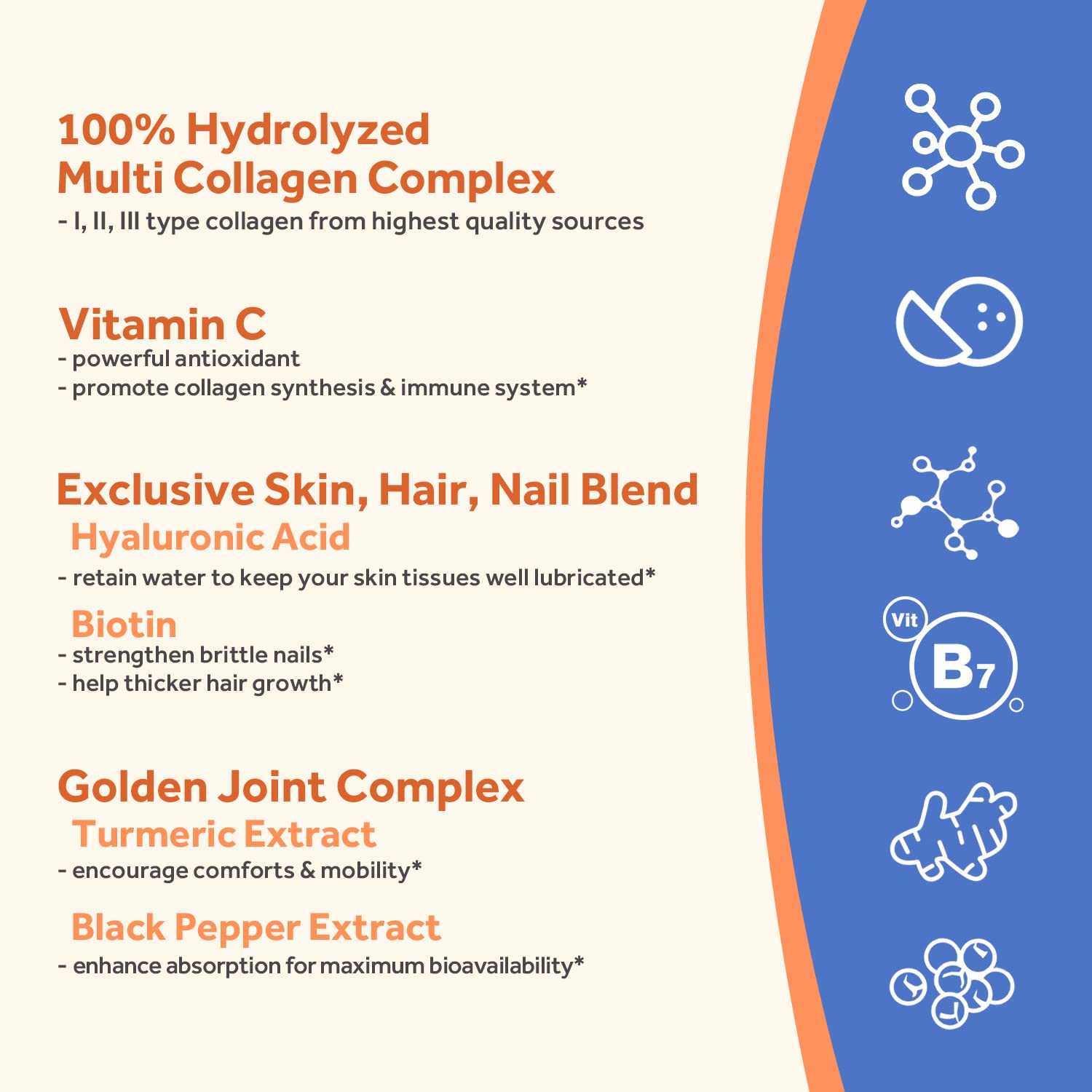 Doctor's Recipes Multi Collagen Complex with Golden Turmeric, Vitamin C, Biotin, Hyaluronic Doctor's Recipes uk supplements