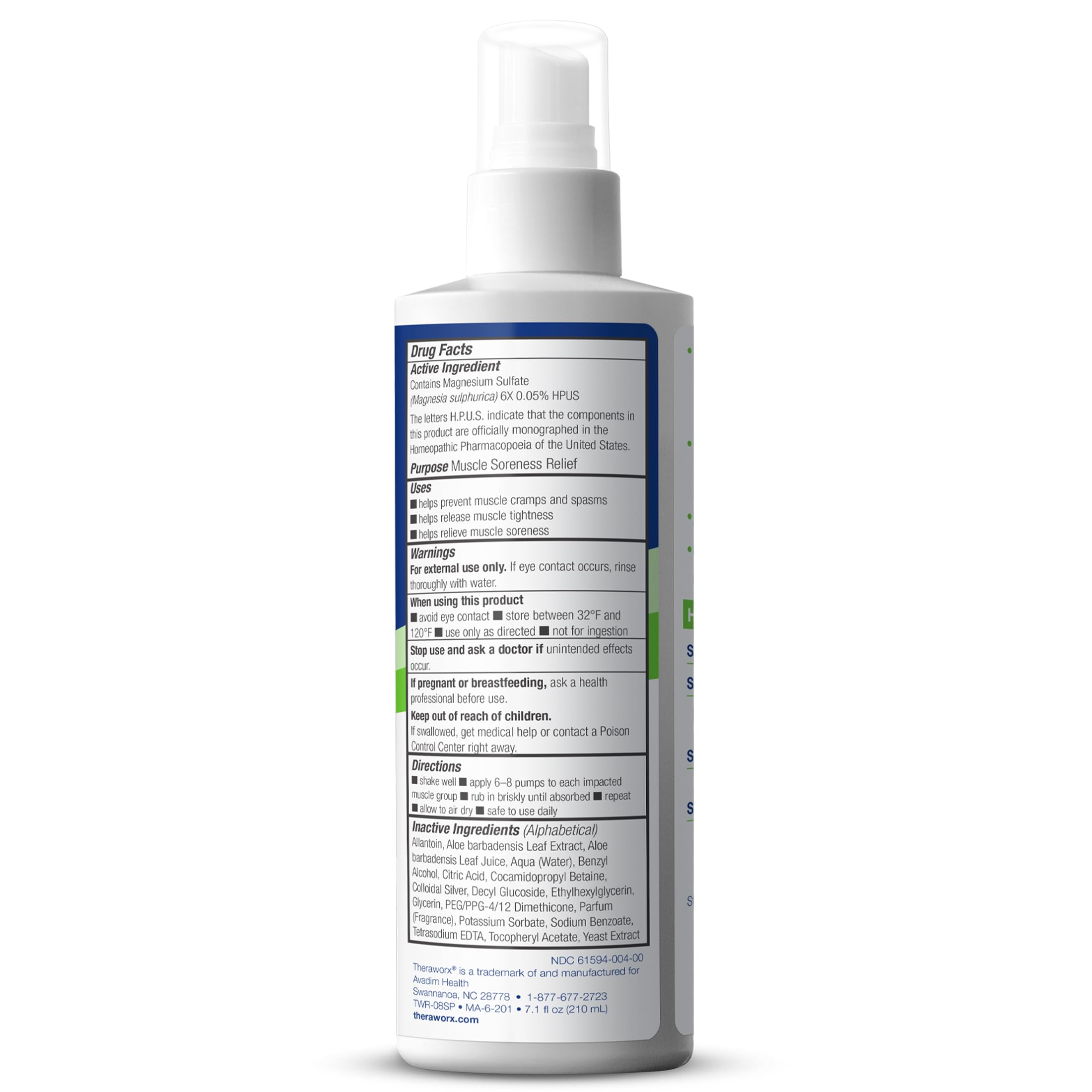 Theraworx Relief for Muscle Cramps Spray Fast-Acting Muscle Spasm, Leg Soreness with Magnesium Sulfate - 7.1 oz - 1 Count Theraworx uk supplements