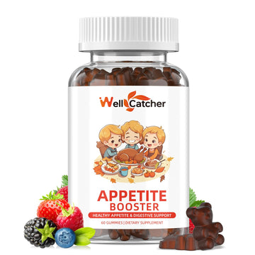 Appetite Booster Gummies for Kids Adults: Appetite Support Supplement with Bromelain Hawthorn Zinc Vitamin B12 for Healthy Digestive & Nutritional Balance, Sugar Free Mixed Fruit Flavor Vegan 30 Days Wellcatcher uk supplements