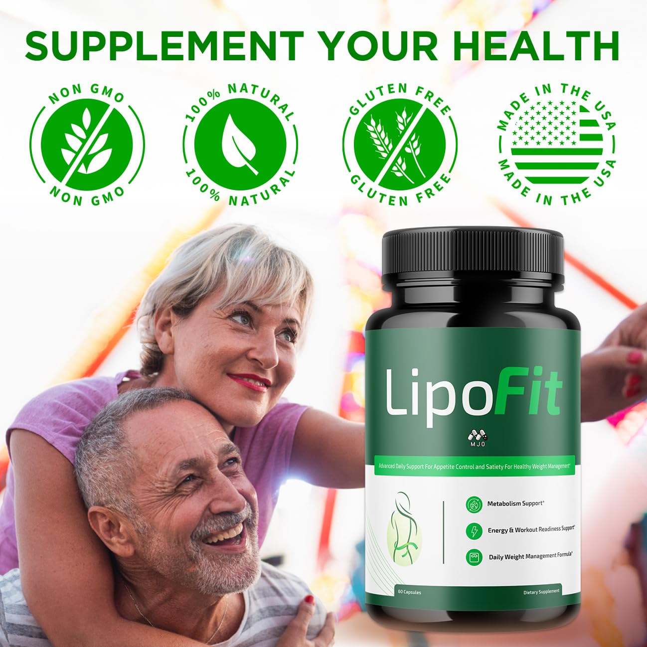 Lipo Fit Capsules, Official Lipo Fit Pills with All Natural Ingredients, Advanced Overall Health and Wellness Vitamin Supplement Formula for Maximum Strength Multivitamin Support (60 Capsules) MJO uk supplements