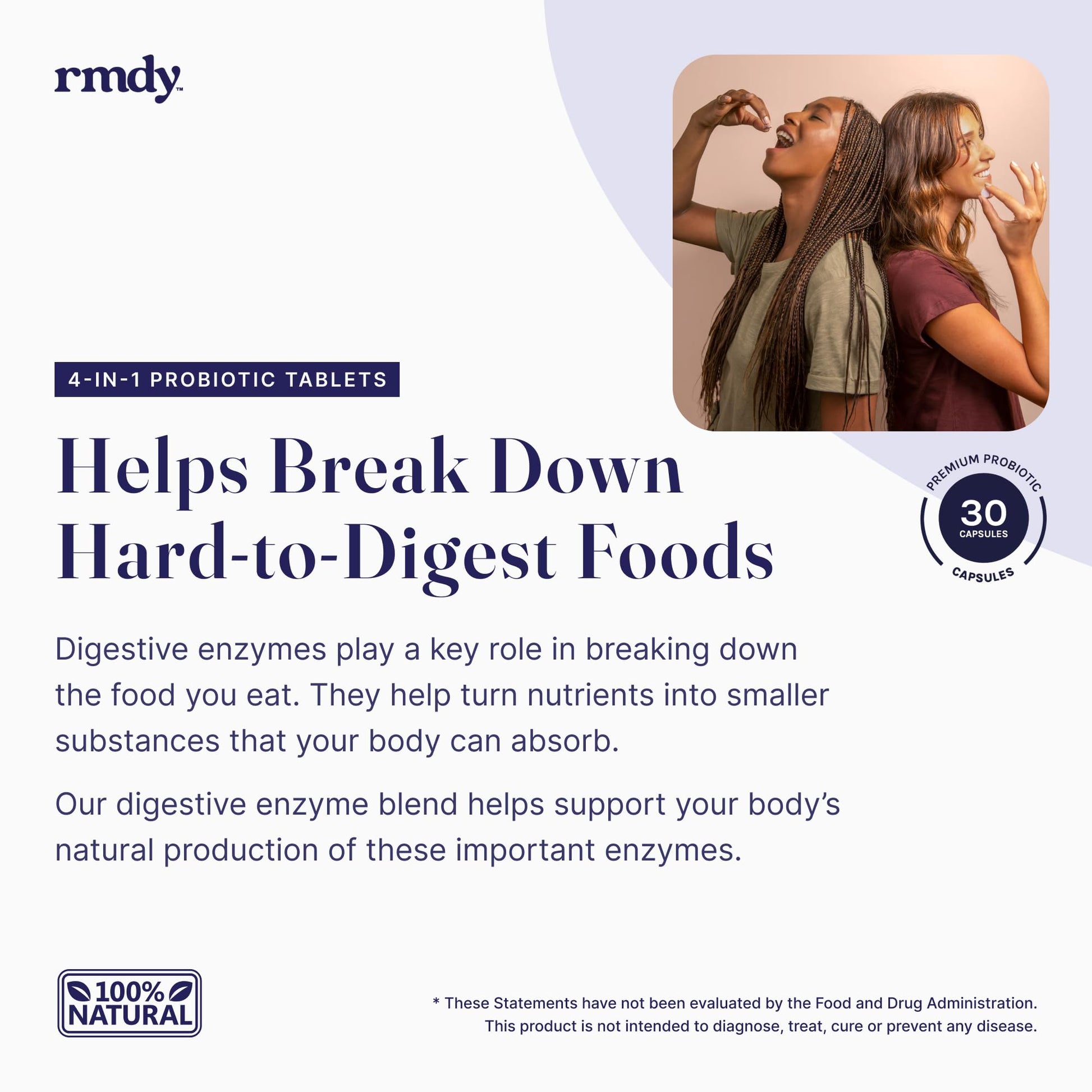rmdy Constipation, Bloating, & Gas Relief | Relief from Diarrhea, & IBS | Probiotic for Digestive Health & Gut | 30 Capsules rmdy uk supplements