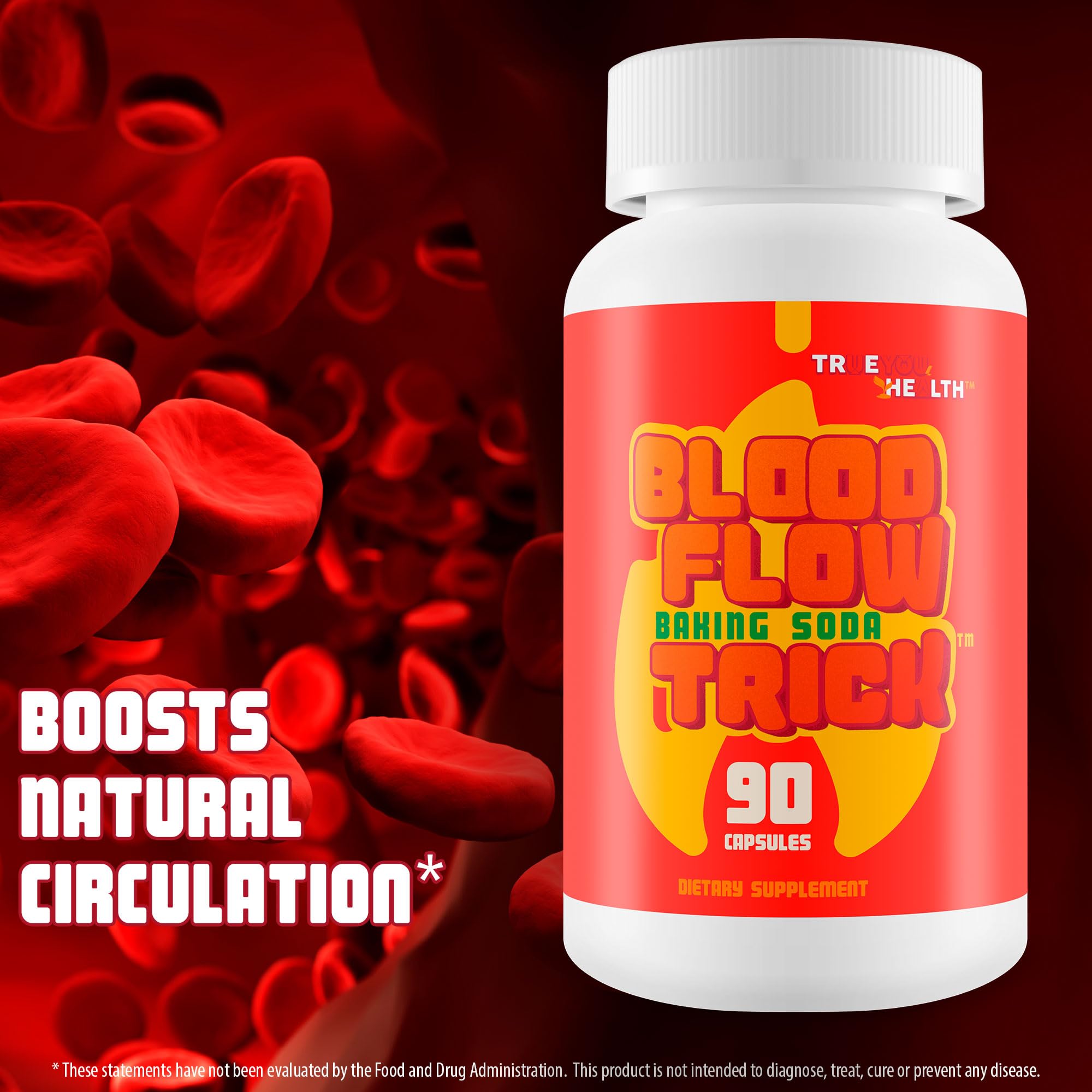 Baking Soda Trick for Men - Our Best Blood Flow Pills - Male Circulation Supplement for Advanced Blood Flow Care - Natural Circulation Supplements - Blood Circulation Supplements for Men True You Health uk supplements