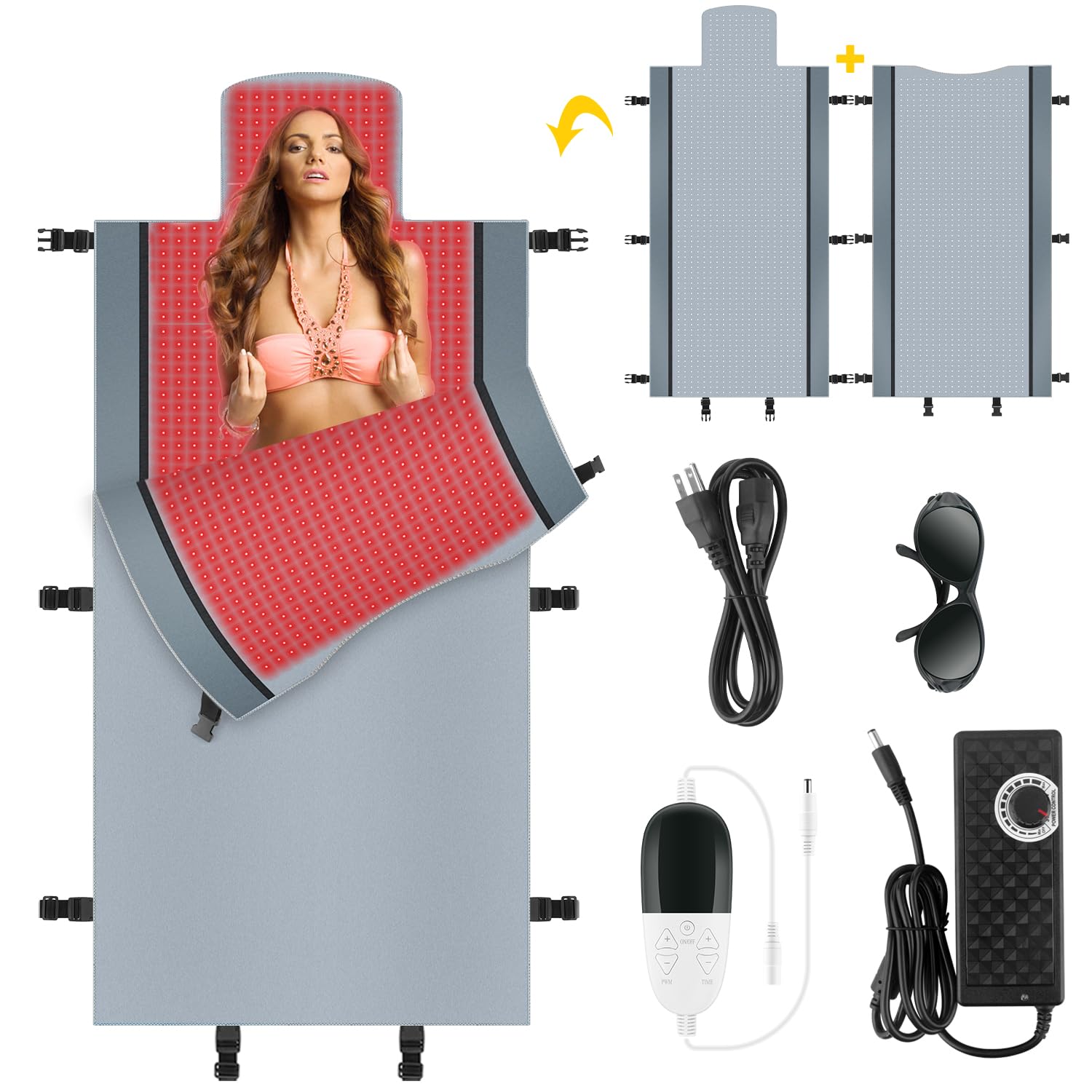 Red Light Therapy for Body - Full Body Red Light Therapy Mat, 71.0x33.31in, 2570Pcs 660nm & 850nm Kaoudt uk supplements