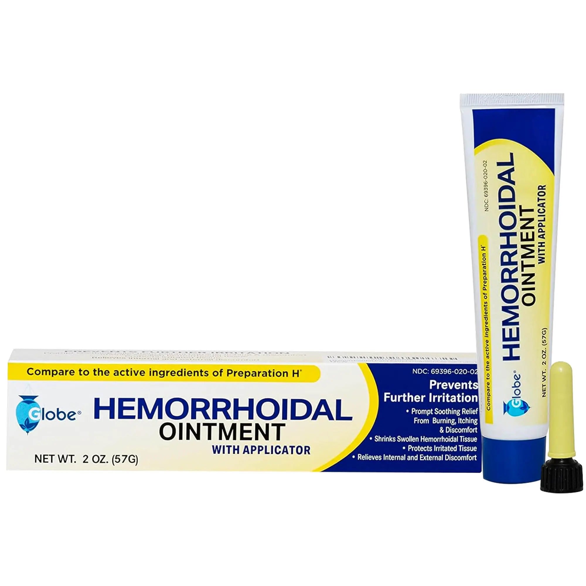 Globe Hemorrhoidal Ointment w/ Applicator, Phenylephrine HCl, Petrolatum Mineral Oil, Maximum Strength Formula for Burning, Discomfort & Itching, 2 oz Hemorrhoidal Ointment uk supplements