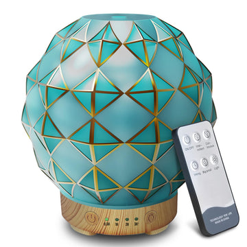 Youenkity Essential Oil Diffuser, Glass Ultrasonic Aromatherapy Diffuser with 7 Color LED Lights YOUENKITY uk supplements