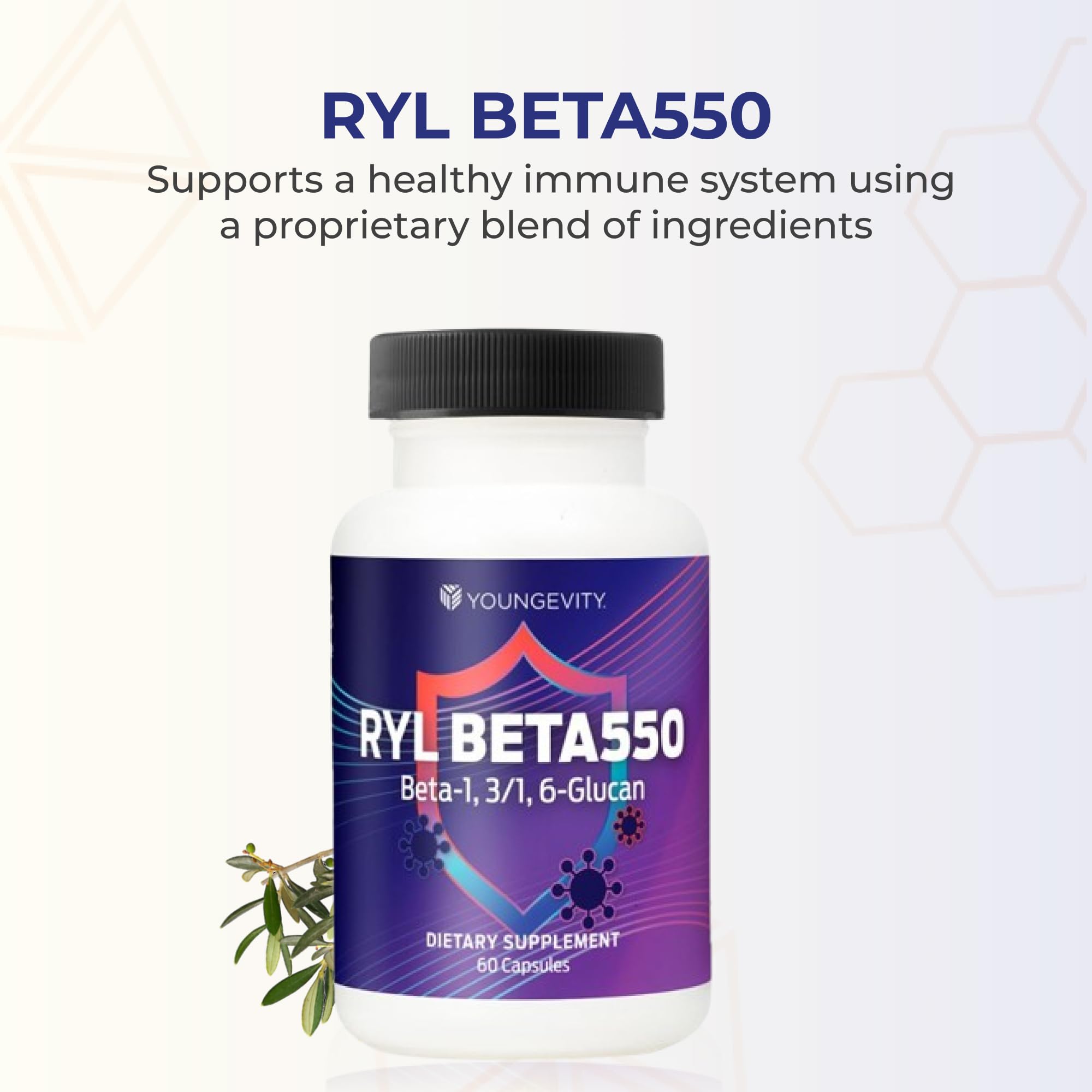 Youngevity RYL Beta550 Beta 1, 3-D Glucan Immune Support - 60 Capsules (Pack of 1) Youngevity uk supplements
