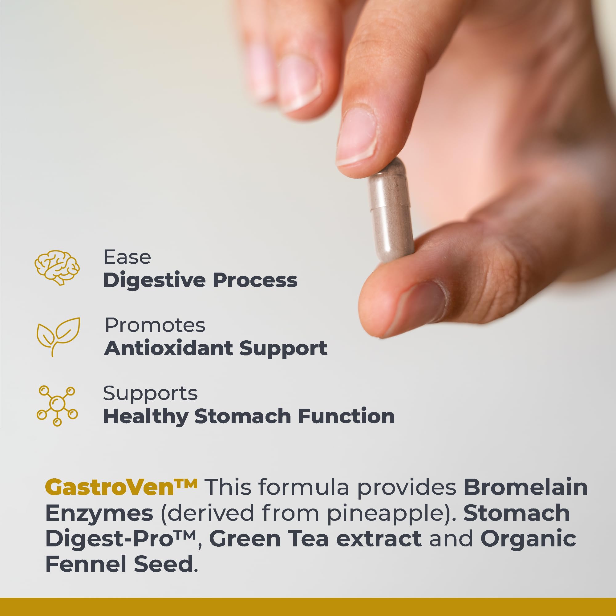 Premier Research Labs GastroVen - Digestive Enzymes for Women & Men, Digestive Health Supplement, Supports Healthy Gut Microbiome w/Bromelain, Ginger - 60 Capsules Premier Research Labs uk supplements